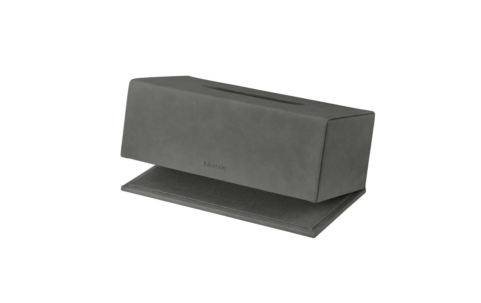 Blomus Kosmetiktuchbox SAHLA – freistehend, Kunstleder (PU), 13×25×9 cm, Grau