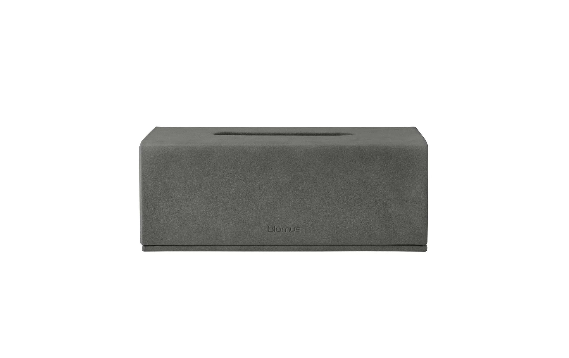 Blomus Kosmetiktuchbox SAHLA – freistehend, Kunstleder (PU), 13×25×9 cm, Grau
