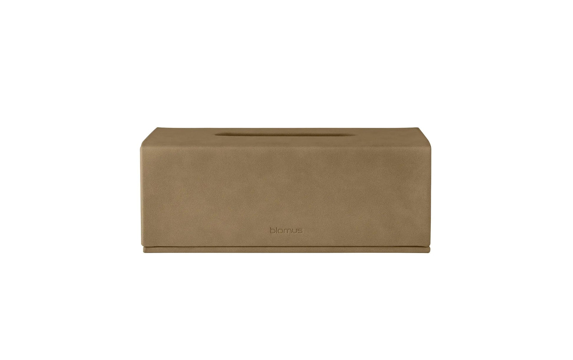 Blomus Kosmetiktuchbox SAHLA – Papiertuchspender, Kunstleder (PU), 13×25×9 cm, Braun