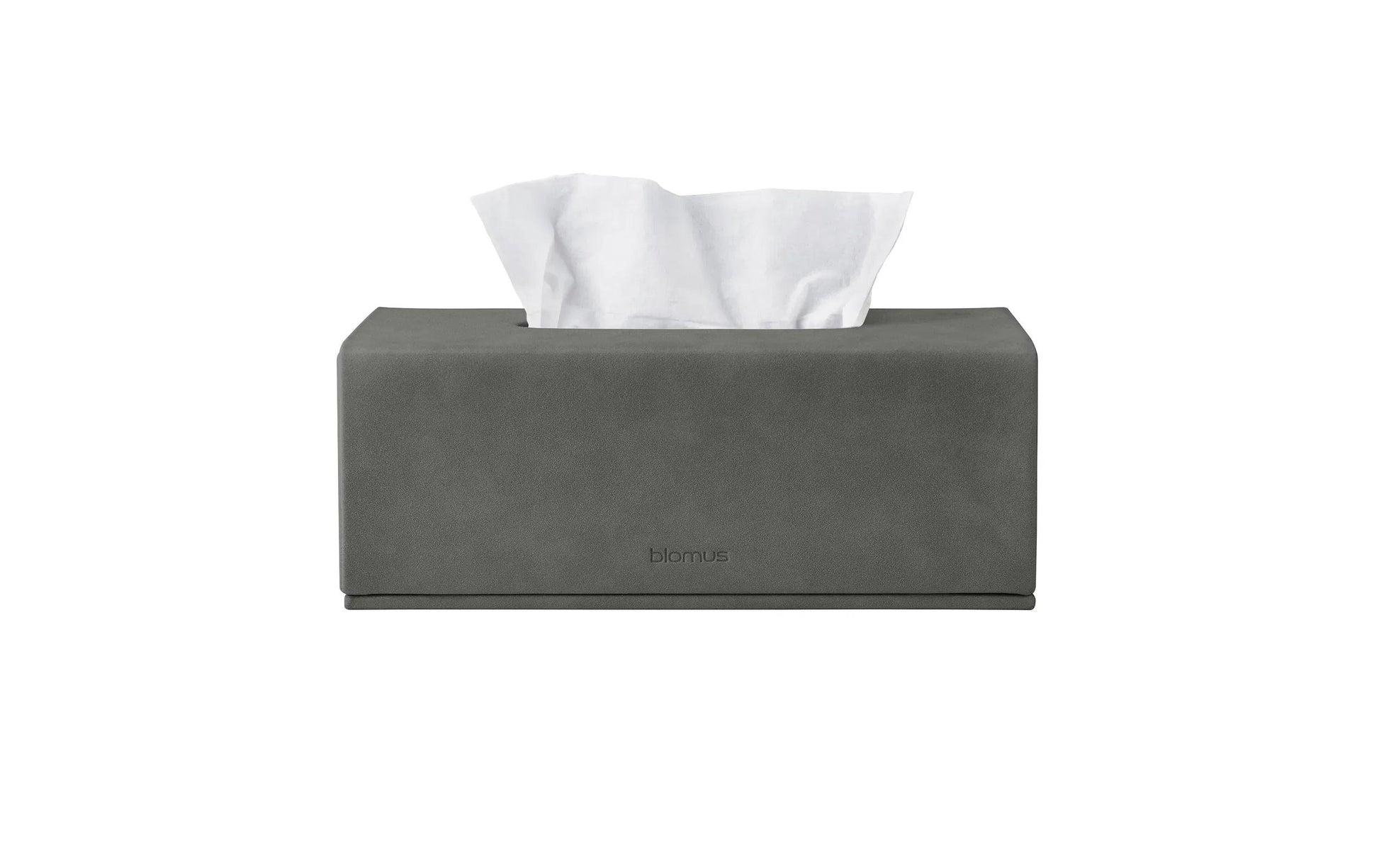 Blomus Kosmetiktuchbox SAHLA – freistehend, Kunstleder (PU), 13×25×9 cm, Grau