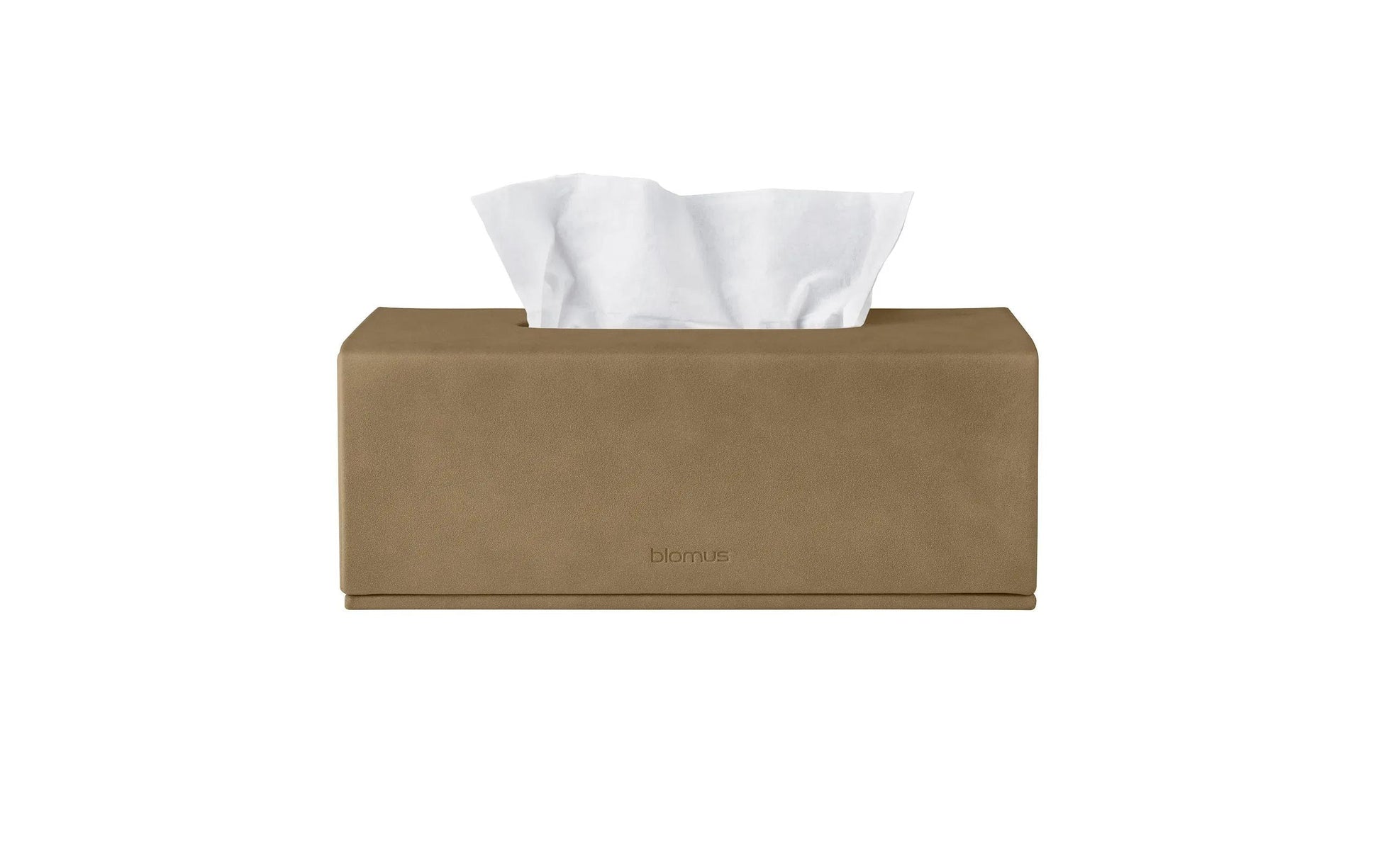 Blomus Kosmetiktuchbox SAHLA – Papiertuchspender, Kunstleder (PU), 13×25×9 cm, Braun