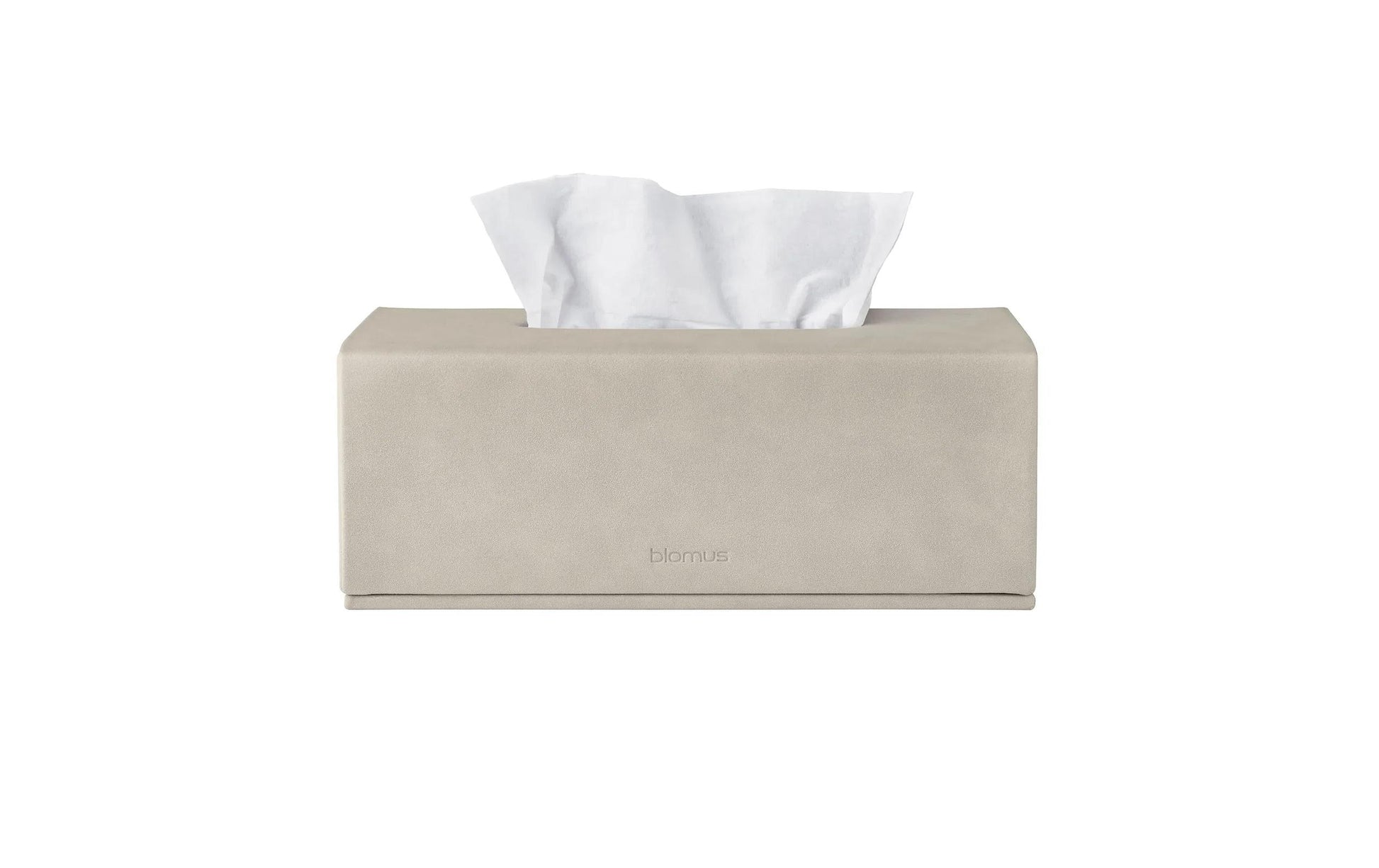 Blomus Kosmetiktuchbox SAHLA – 13×25×9 cm, Kunstleder (PU), Beige