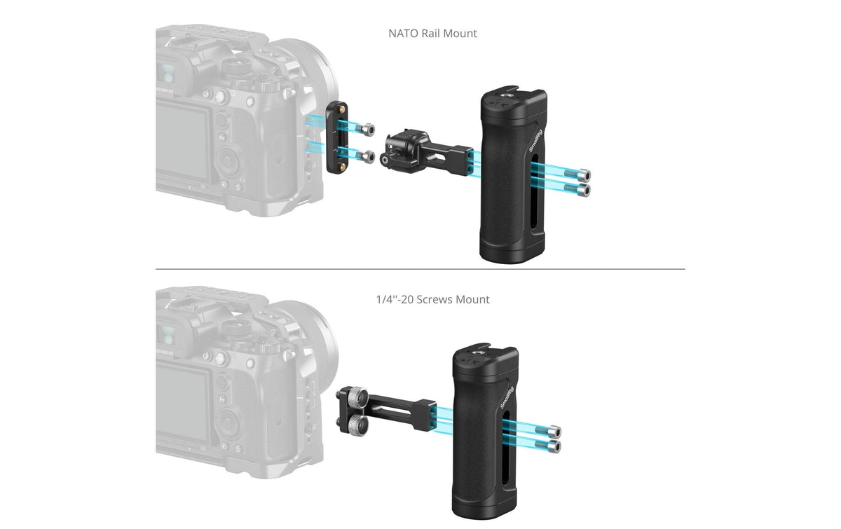 SmallRig Leichtes Mini-Seitengriff-Kit – Seitengriff – mit Zwei-in-Eins-Fixierschraube