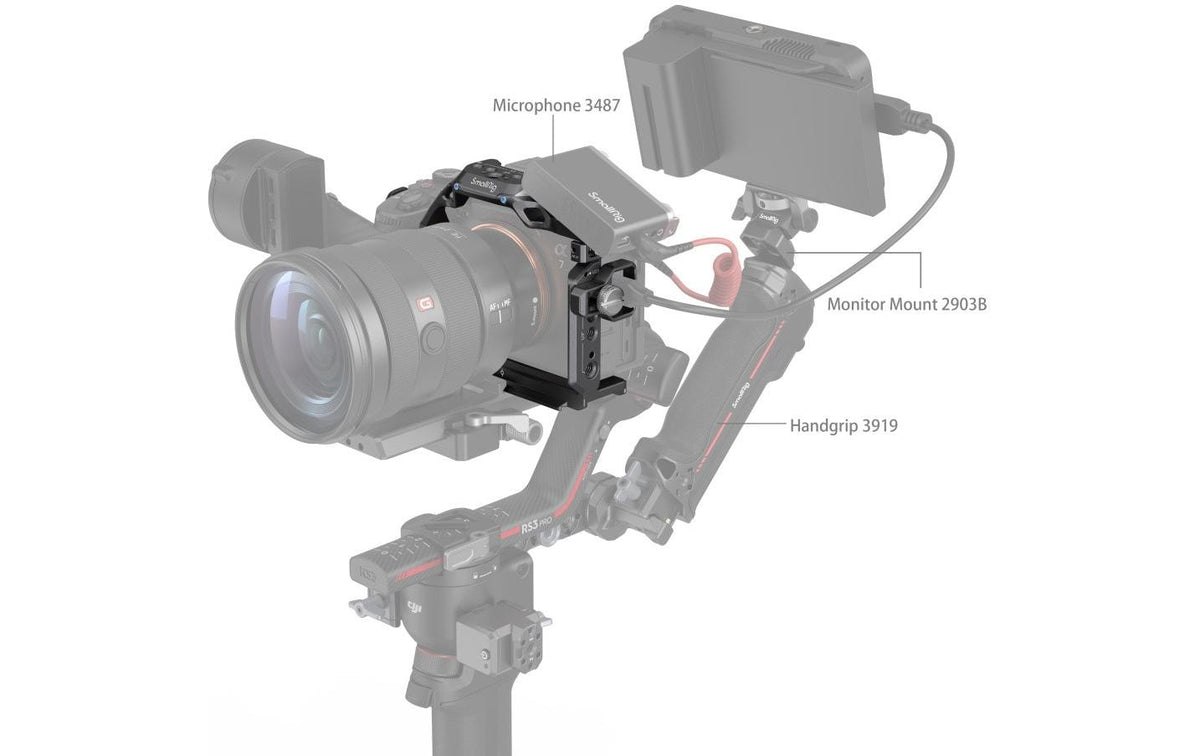 SmallRig Rhinoceros 3710 Kameracage-Kit – für Sony Alpha 7R V, Alpha 7 IV, Alpha 7S III – 1/4"+3/8"-Gewinde