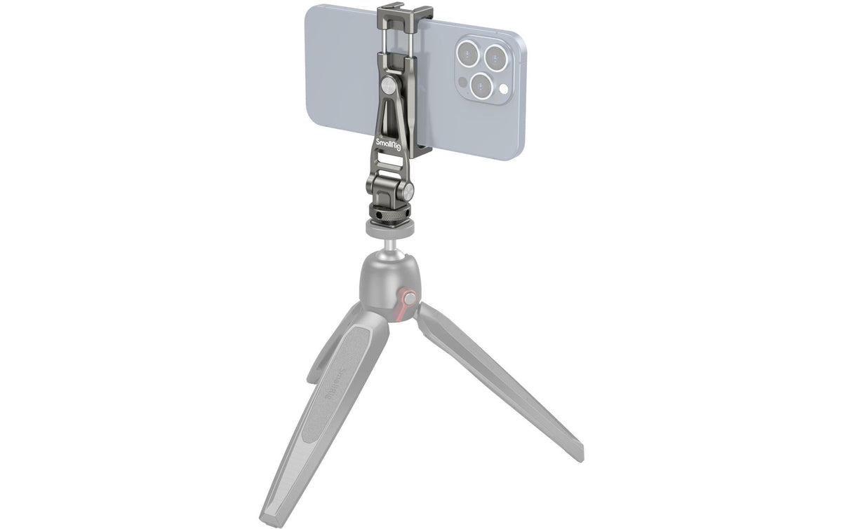 SmallRig Universal Metall Smartphone Halter – Foto-/Video-Griff – 1/4"-Gewinde, drehbar 360° – Schwarz