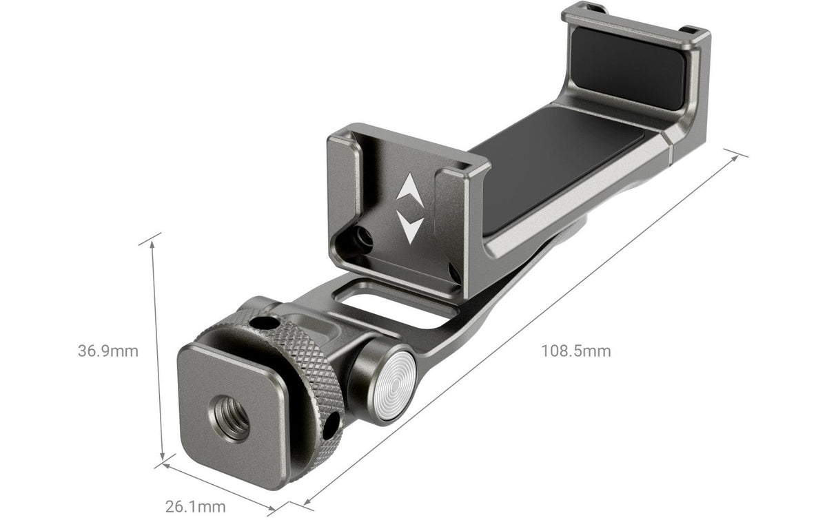 SmallRig Universal Metall Smartphone Halter – Foto-/Video-Griff – 1/4"-Gewinde, drehbar 360° – Schwarz