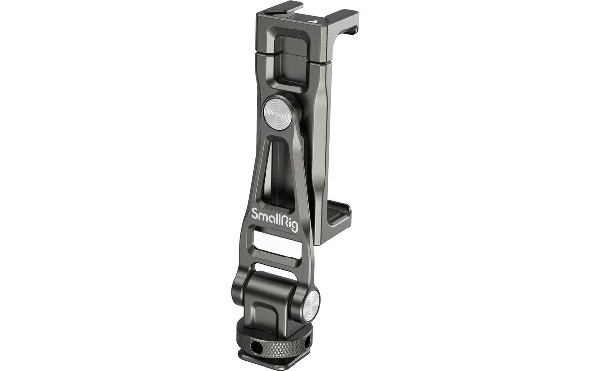 SmallRig Universal Metall Smartphone Halter – Foto-/Video-Griff – 1/4"-Gewinde, drehbar 360° – Schwarz