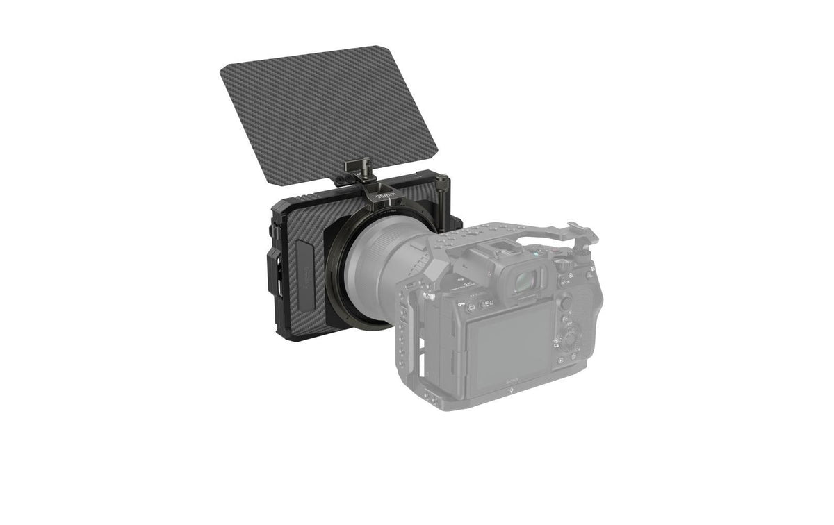 SmallRig Mini Matte Box Lite Matte-Box – Aluminium/Kohlenstofffaser – für 95 mm Filtergewinde – Schwarz