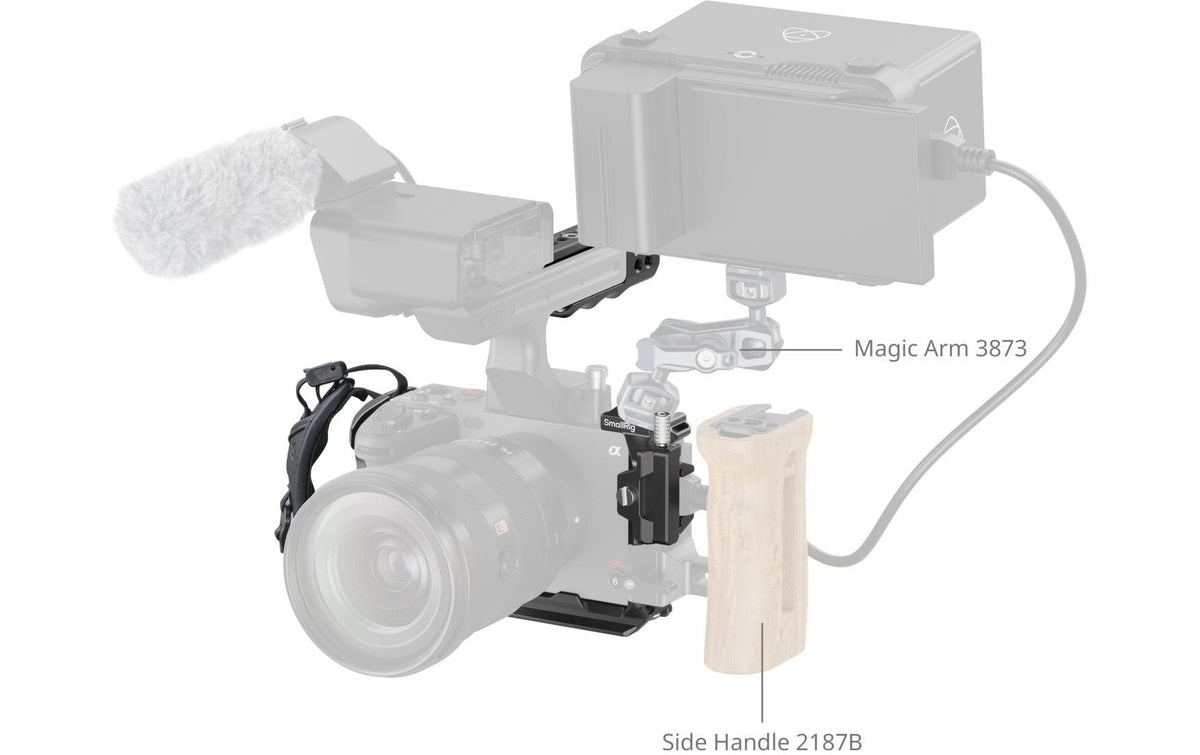 SmallRig 4184B Handheld-Cage – Schnellfreigabesystem, 1/4-20 & 3/8-16" Gewinde – für Sony FX3, FX30 – Schwarz