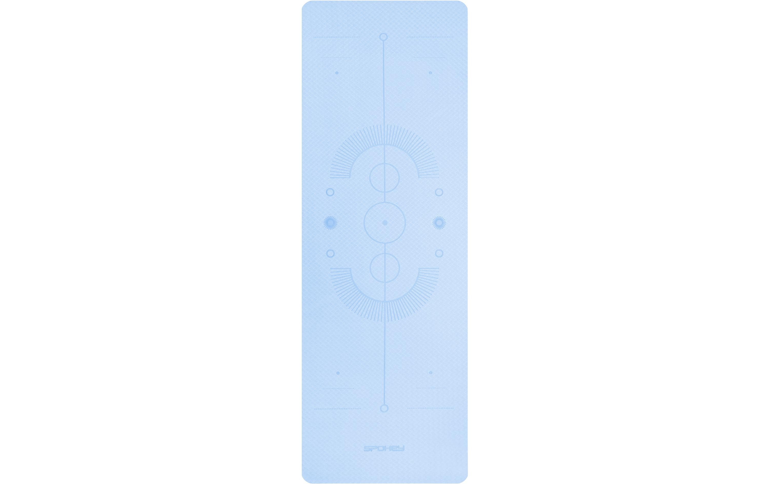 Spokey Fitnessmatte – 610×1600×4 mm – Hellblau – Mandala