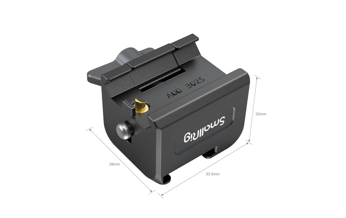 SmallRig Halterung 3025 – 33,5 × 38 × 25 mm – Aluminiumlegierung, Schwarz – für RS 3, RS 4, RS 2 und andere
