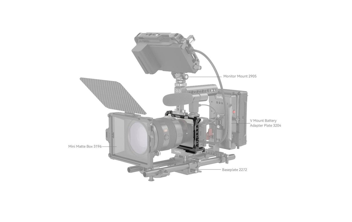 SmallRig 3212B Cage – für Sony Alpha 7C – Aluminium, Schwarz – 140 × 90,5 × 65,5 mm
