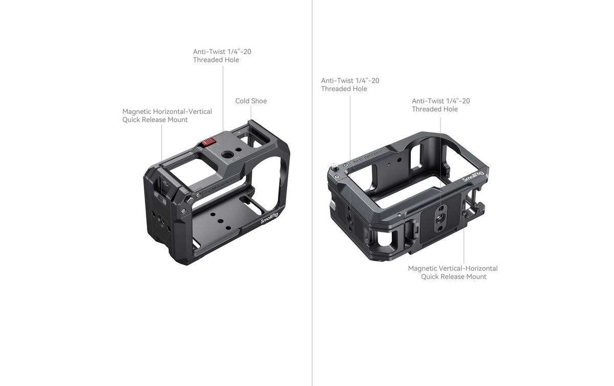 SmallRig Cage – für DJI Osmo Action 5 Pro, 4, 3 – Schwarz