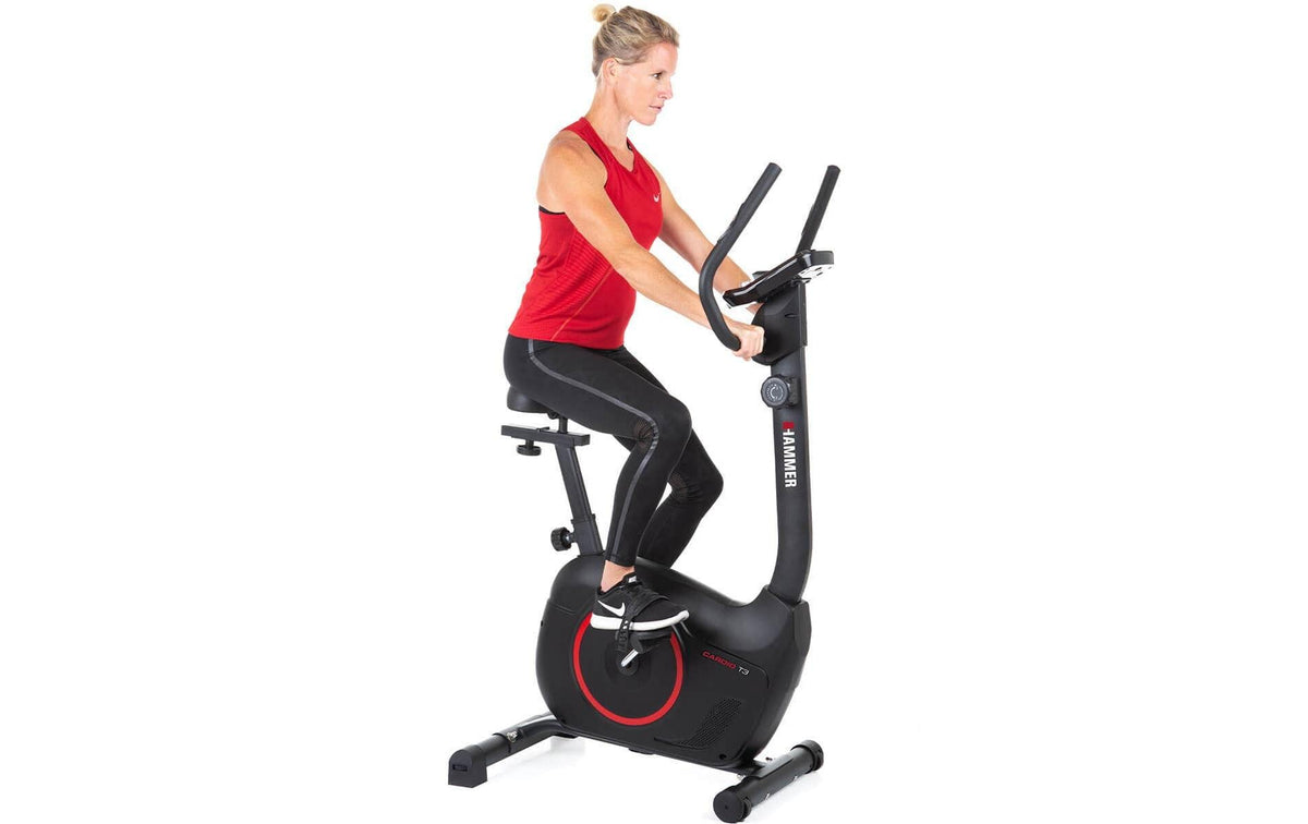 HAMMER Magnetischer Fahrradtrainer Cardio T3, Belastbarkeit 110 kg, Schwungmasse 6 kg – Schwarz