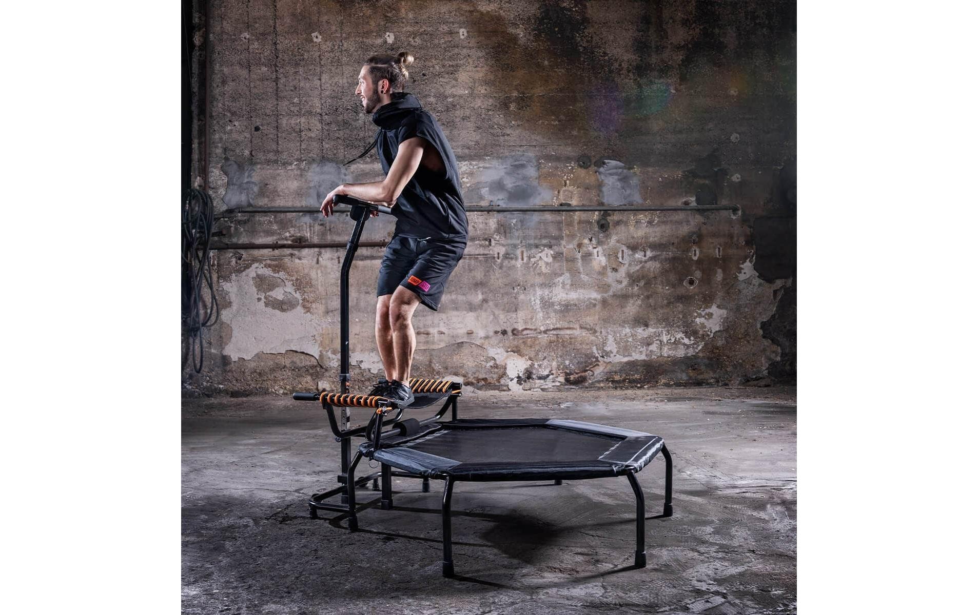 HAMMER Profi JumpStep Fitness-Trampolin – sechseckig – 133,0 × 139,0 × 139,0 cm – Belastbarkeit 150 kg