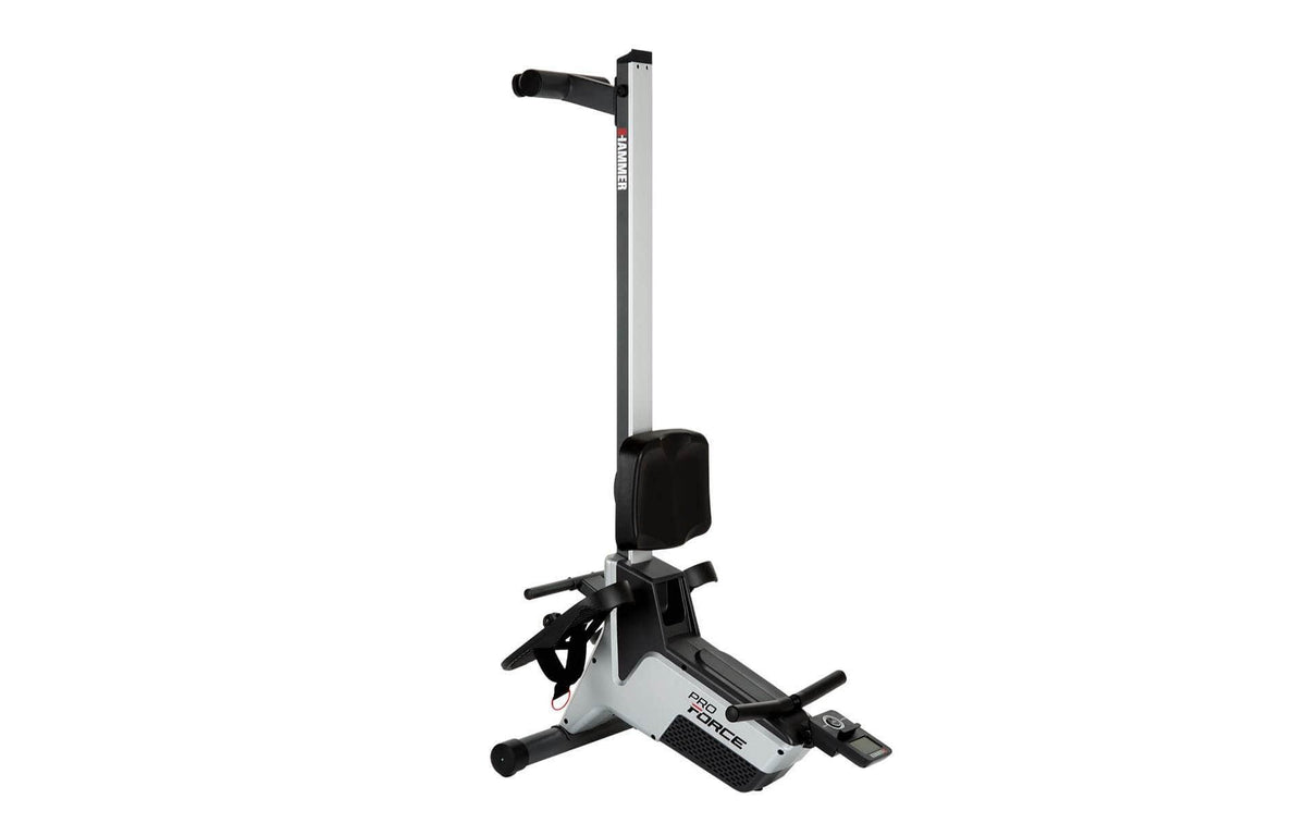HAMMER Rudergerät Pro Force II, Magnetwiderstand, 120 kg – Schwarz/Silber, Stahl