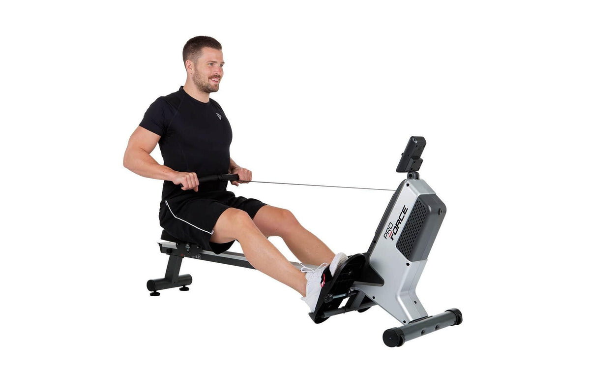 HAMMER Rudergerät Pro Force II, Magnetwiderstand, 120 kg – Schwarz/Silber, Stahl