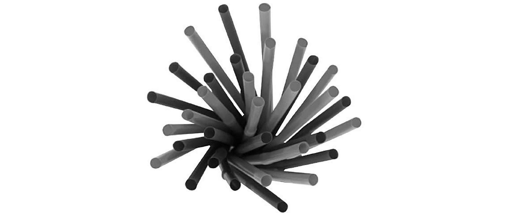 Weita PLA Strohhalme, Ø 8 mm 25 cm – schwarz – 150 Stk.