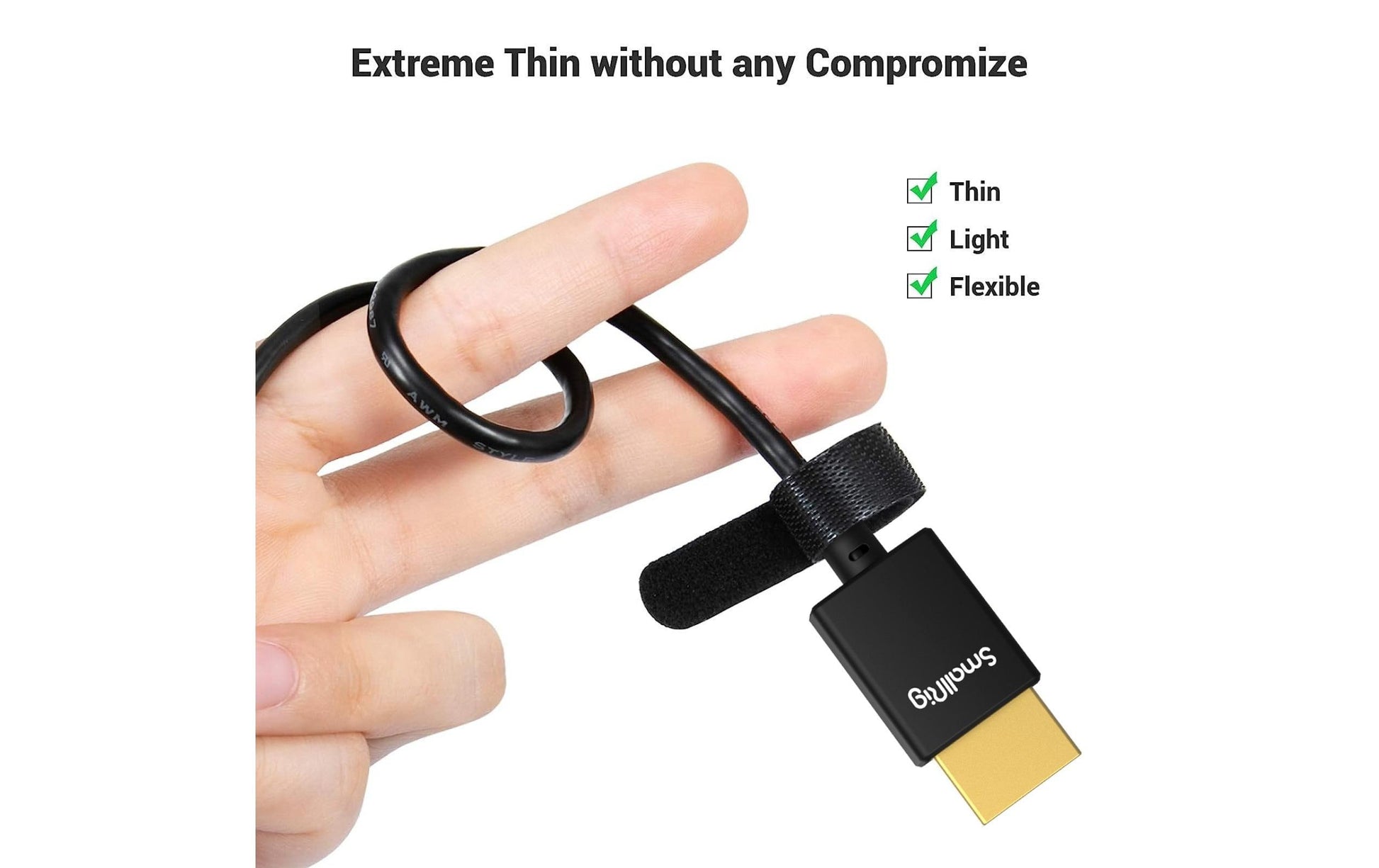 SmallRig HDMI Kabel HDMI 2.0 4K 60 Hz – 0,35 m