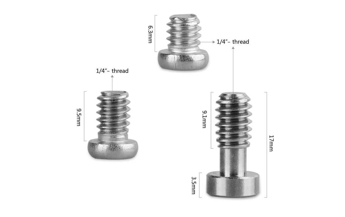 SmallRig 1713 Schraubensatz – 1/4-20" Gewinde – Edelstahl, Silber – 13er-Pack