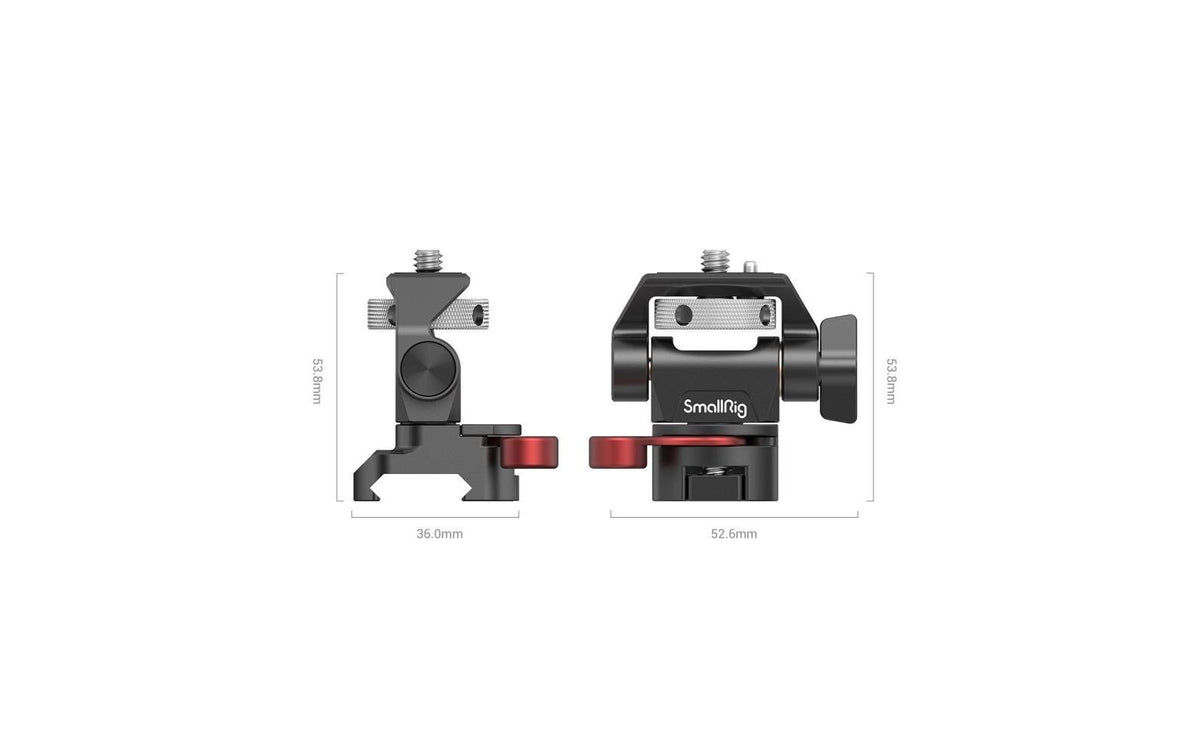 SmallRig 2906B Montagesatz (Monitorhalterung, NATO-Klemme) – Aluminium/Edelstahl, 53,8 × 36 × 52,6 mm – Schwarz