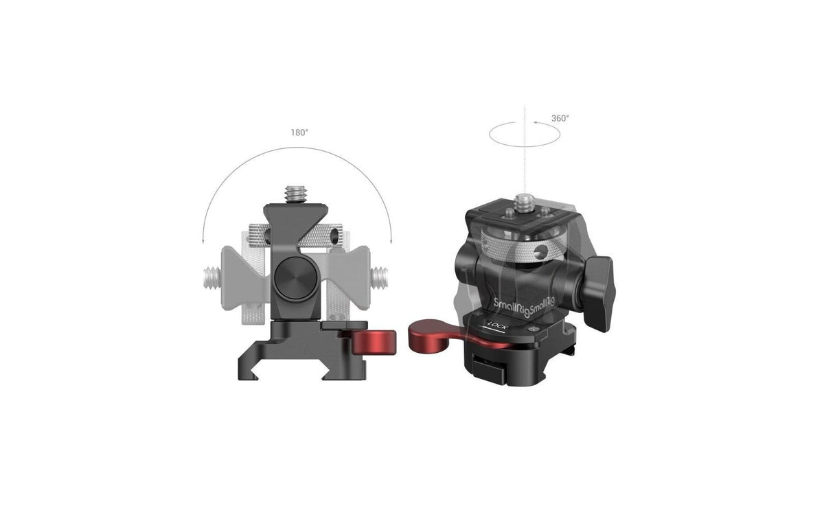 SmallRig 2906B Montagesatz (Monitorhalterung, NATO-Klemme) – Aluminium/Edelstahl, 53,8 × 36 × 52,6 mm – Schwarz