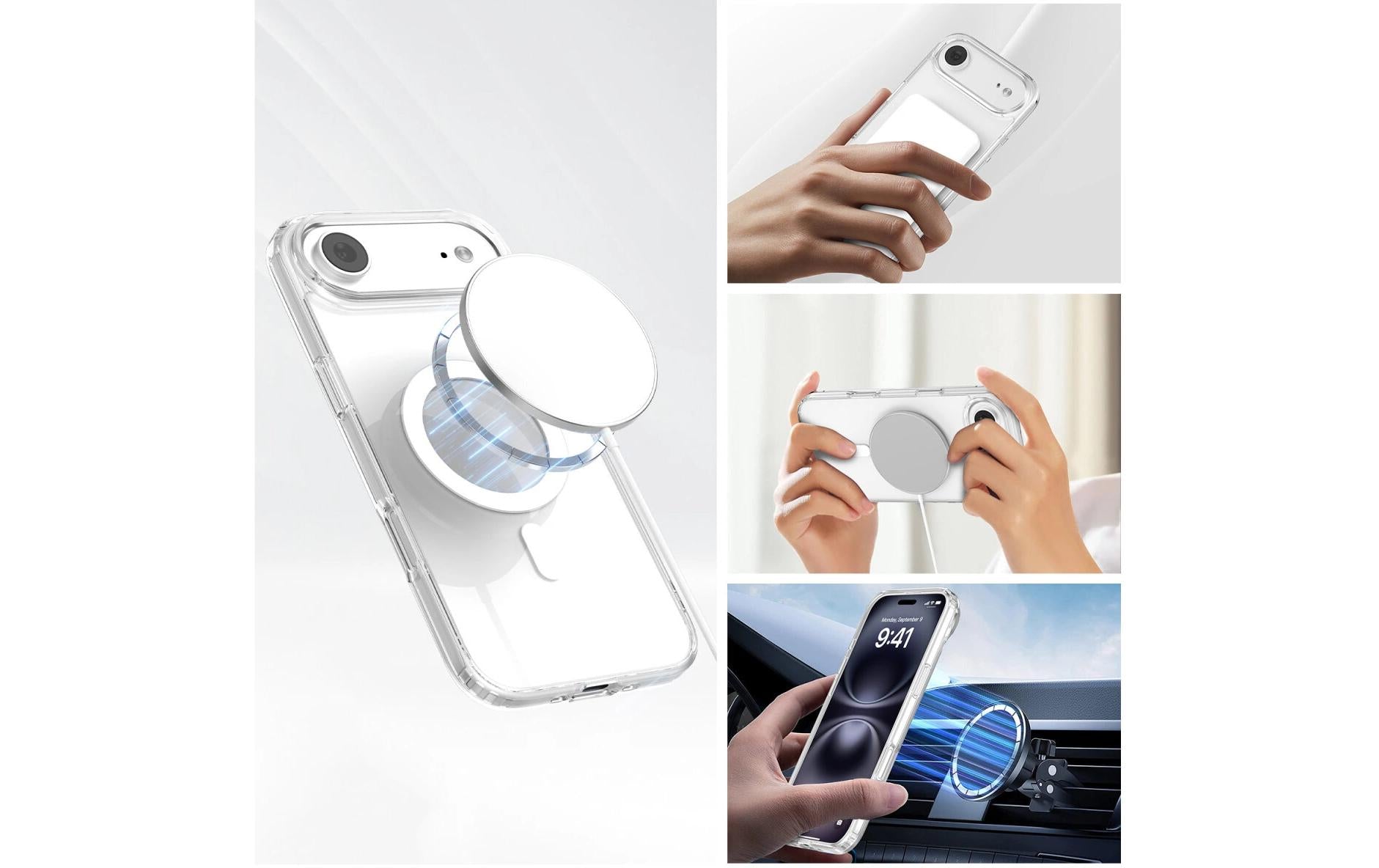 4smarts 360° Premium Backcover – für Apple iPhone 17 Air – MagSafe, PC, Transparent