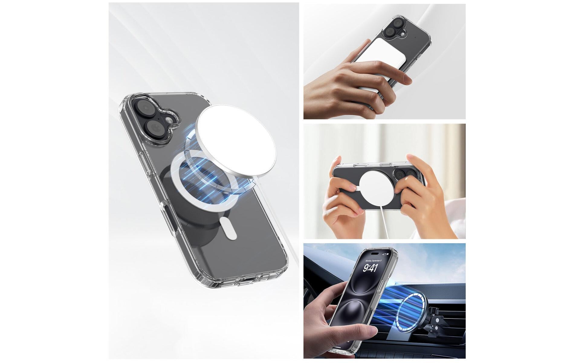 4smarts 360° Premium Backcover – für Apple iPhone 17, MagSafe, PC+Gehärtetes Glas, Transparent