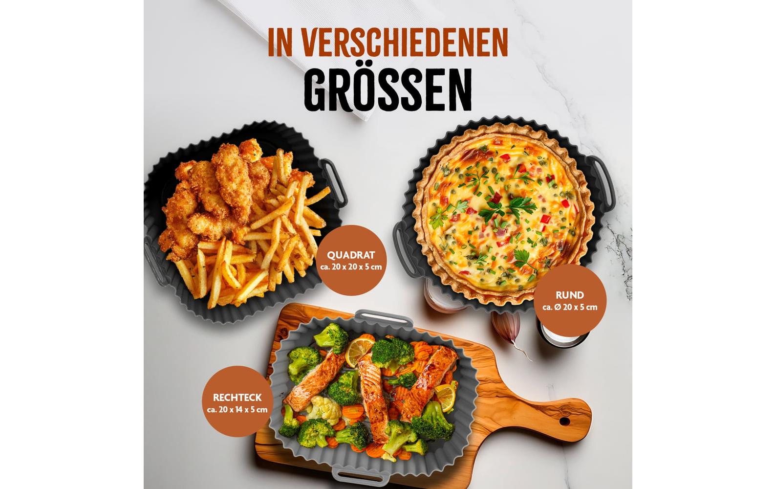 KitchBo – Backmatte 20 × 20 × 6,3 cm, Silikon
