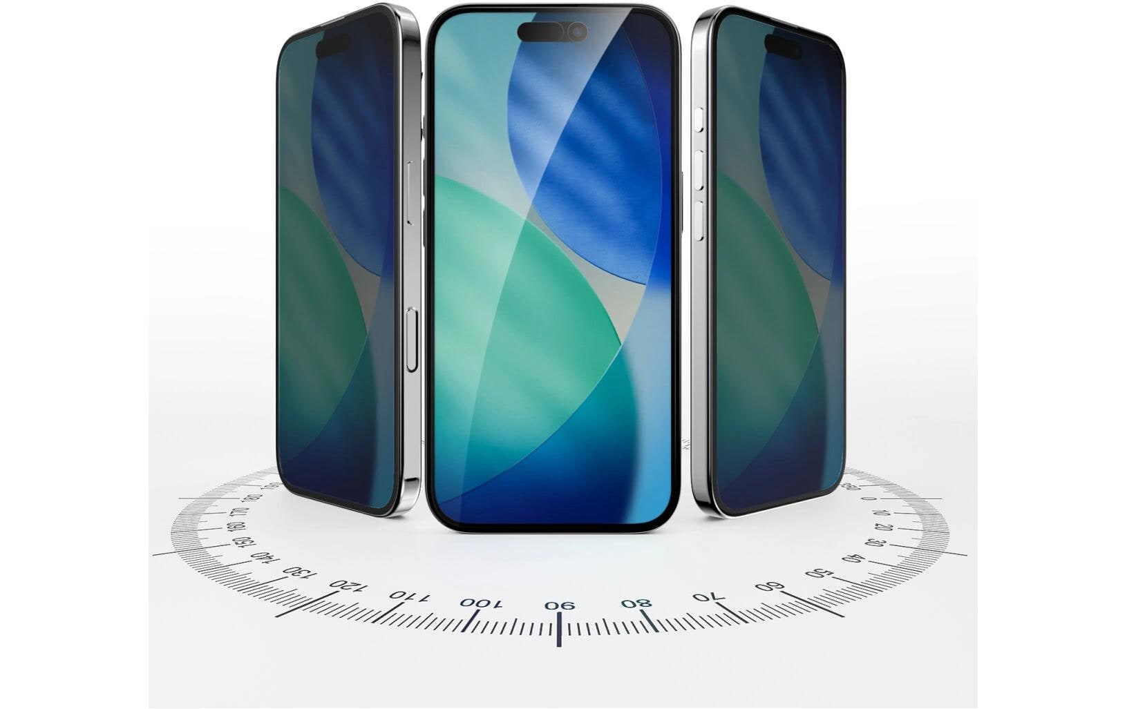 4smarts Privacy-Filter (Panzerglas), Case Friendly – für iPhone 17 – mit Applikator