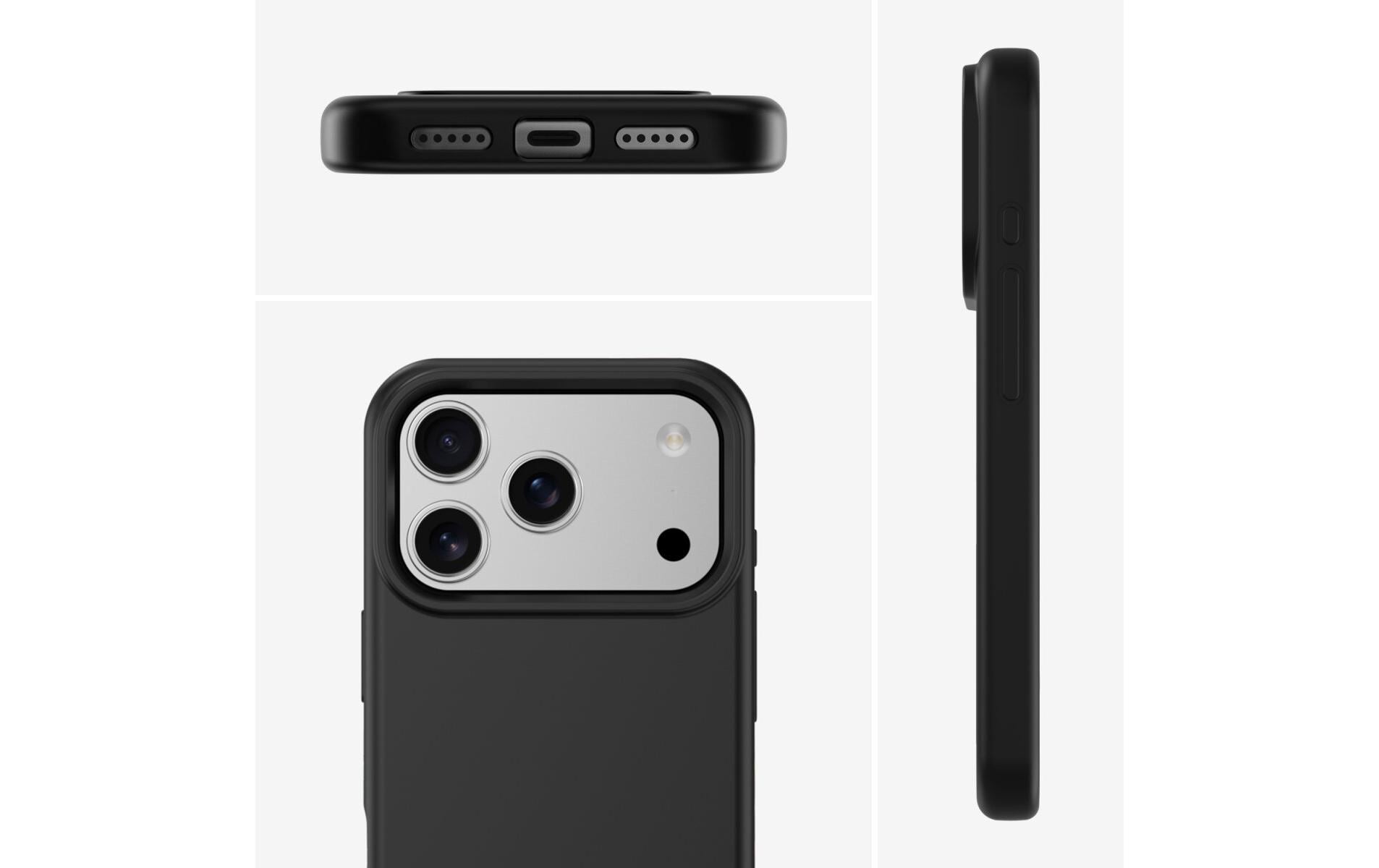 4smarts Cupertino Backcover – für Apple iPhone 17 Pro, MagSafe, Silikon+Mikrofaser, Schwarz