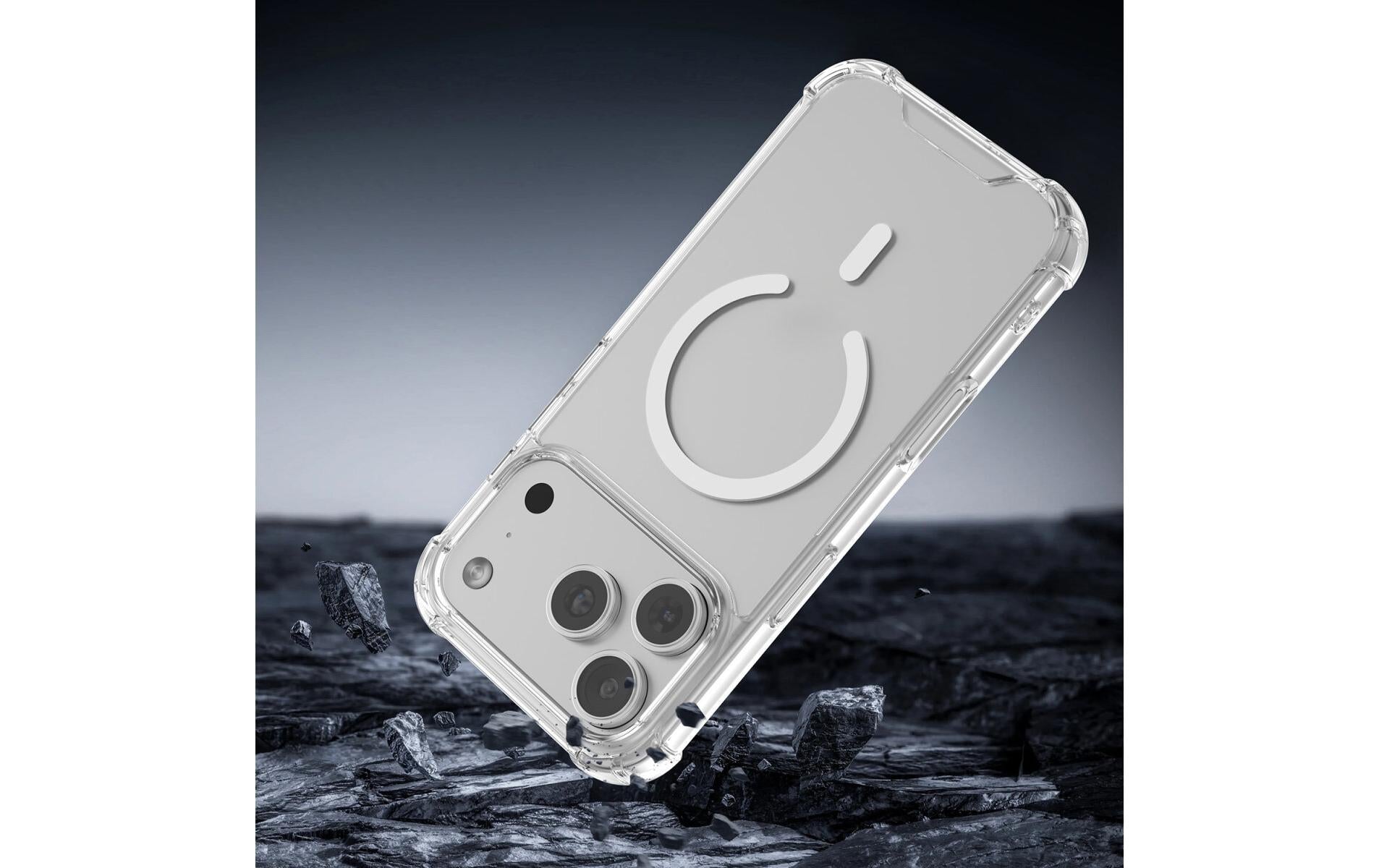 4smarts Ibiza Backcover – für Apple iPhone 17 Pro Max, MagSafe, PC+TPU, Transparent
