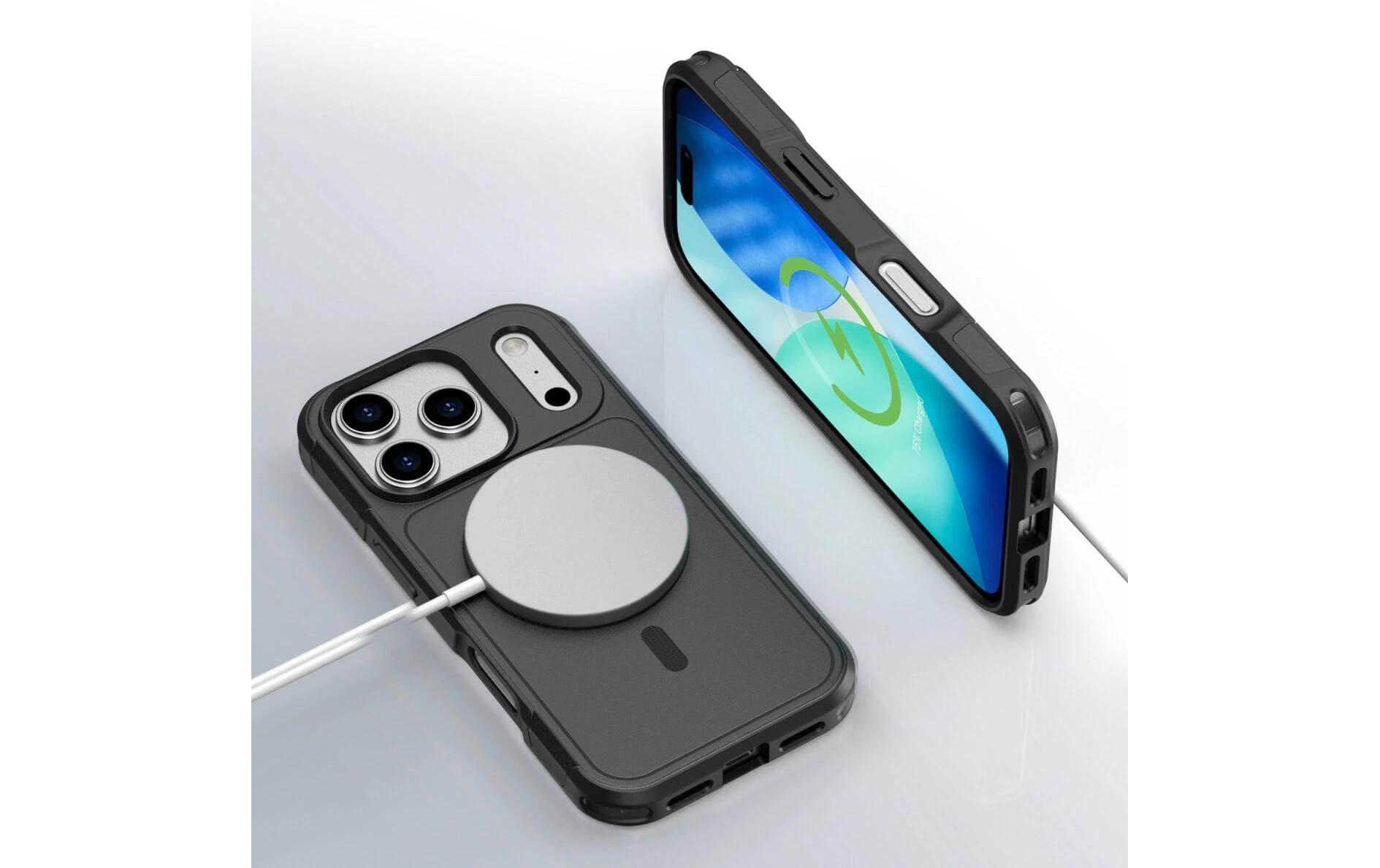 4smarts Backcover Defend – für Apple iPhone 17 Pro – schwarz – TPU/PC – MagSafe-kompatibel