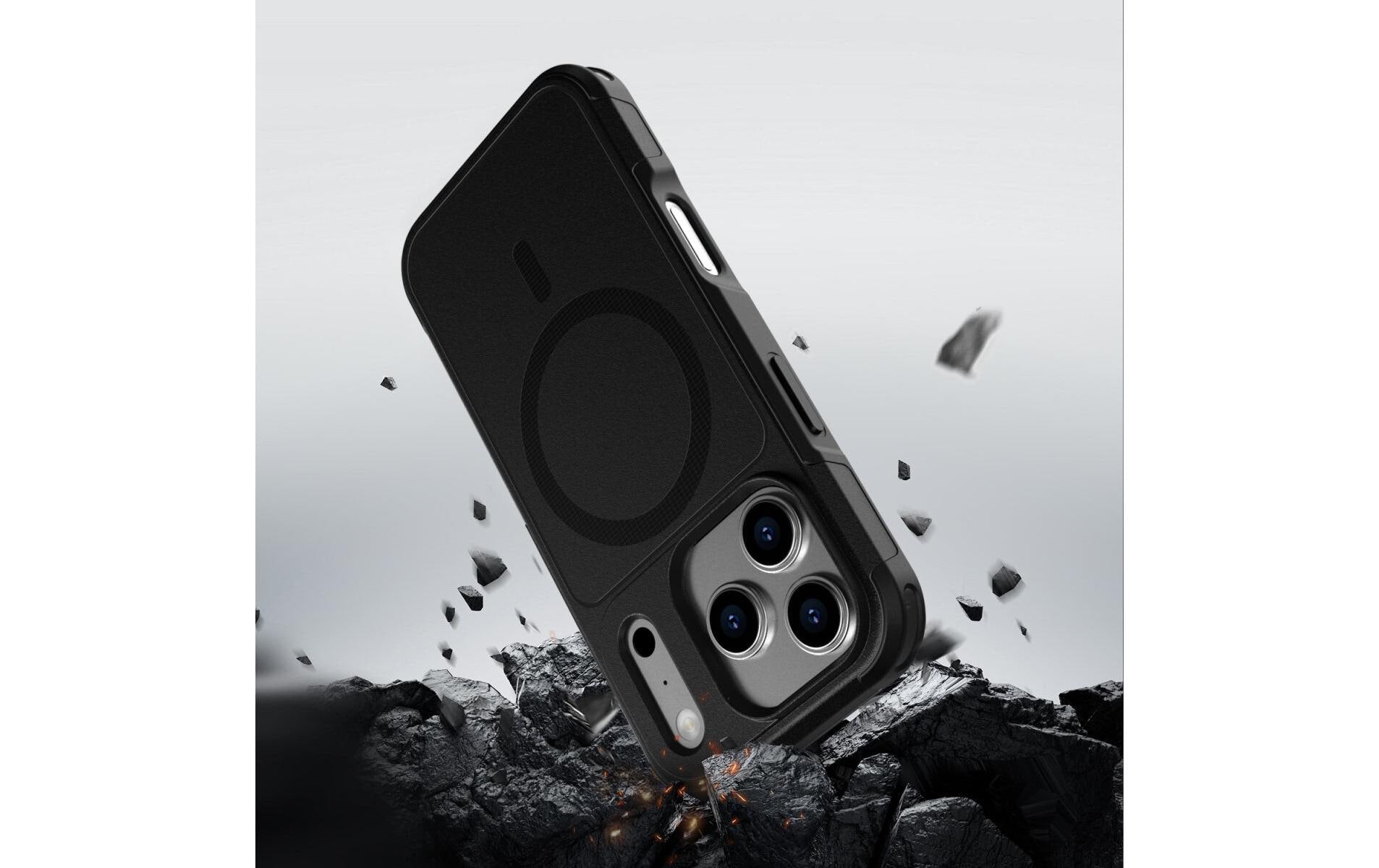 4smarts Backcover Defend – für Apple iPhone 17 Pro – schwarz – TPU/PC – MagSafe-kompatibel