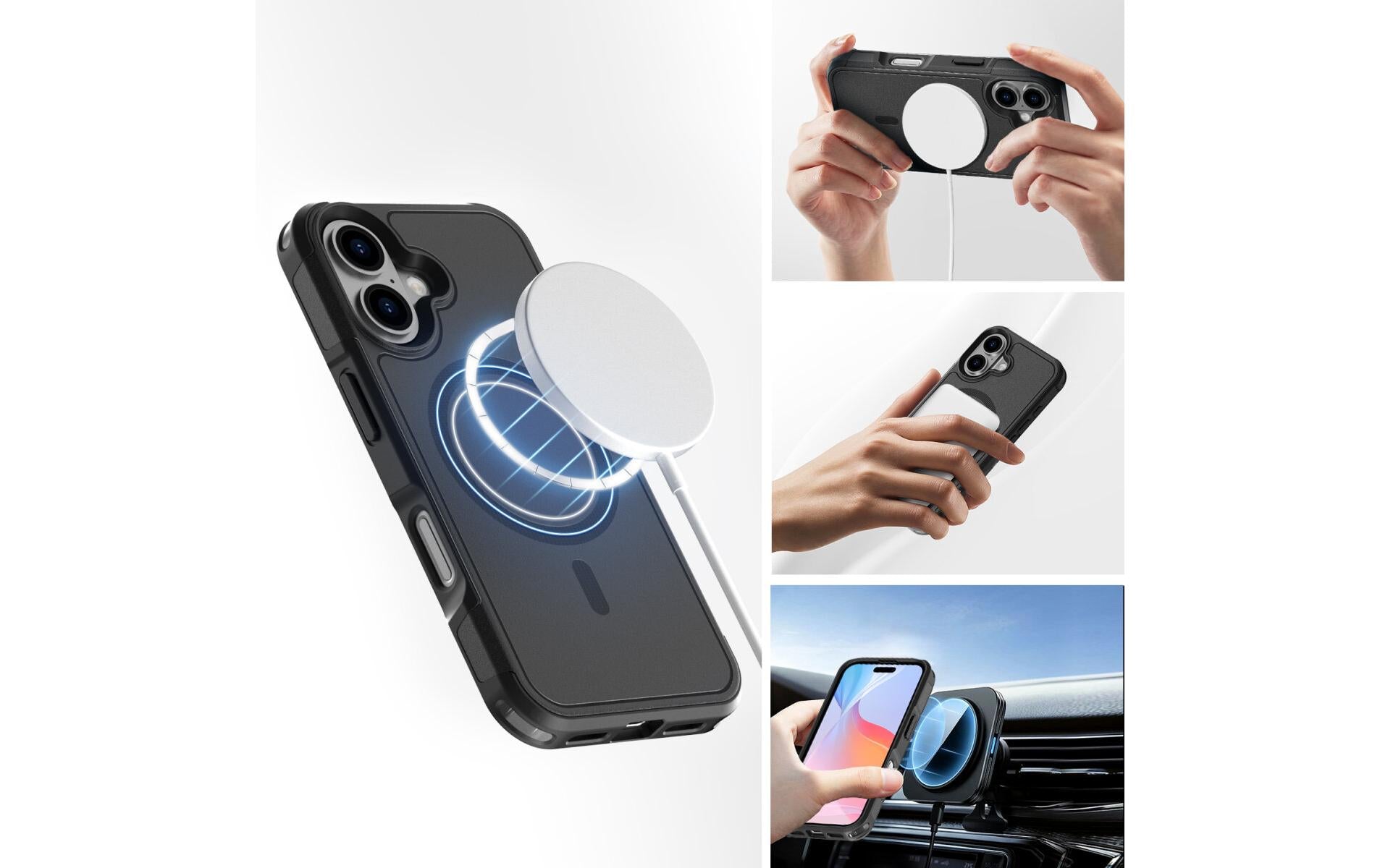 4smarts Backcover Defend – für Apple iPhone 17 – schwarz – TPU/PC – MagSafe-kompatibel, stossfest
