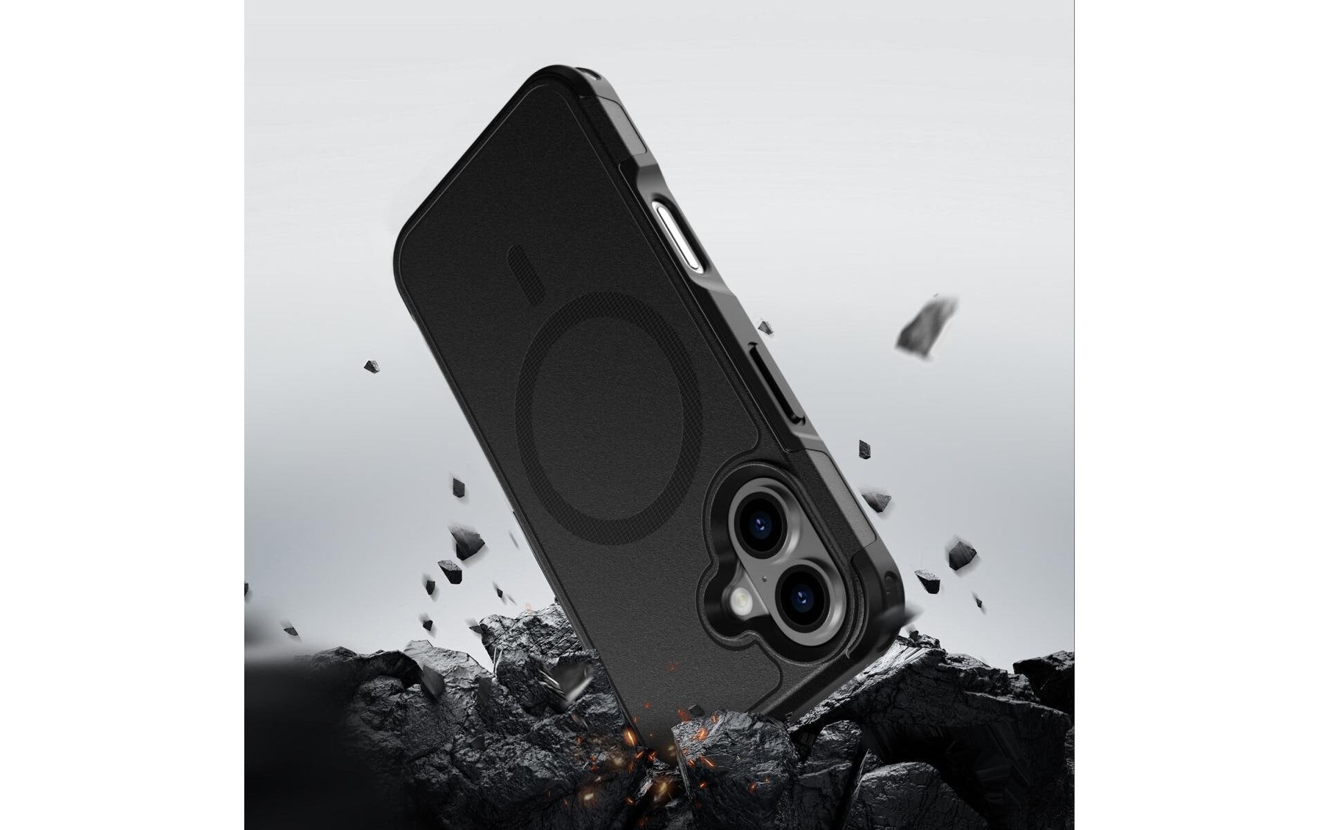 4smarts Backcover Defend – für Apple iPhone 17 – schwarz – TPU/PC – MagSafe-kompatibel, stossfest