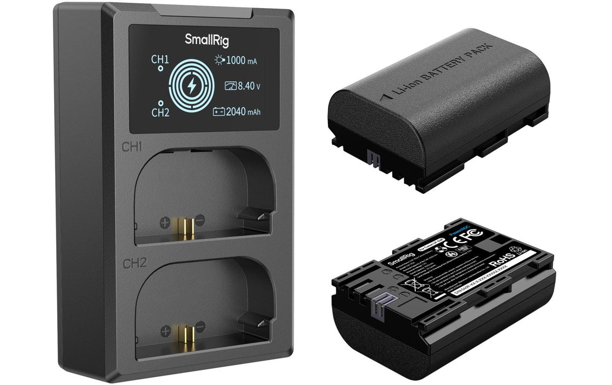 SmallRig Akkulader/Ladecase – Li-Ion 2520 mAh, 7,2 V (18,144 Wh) – für Canon