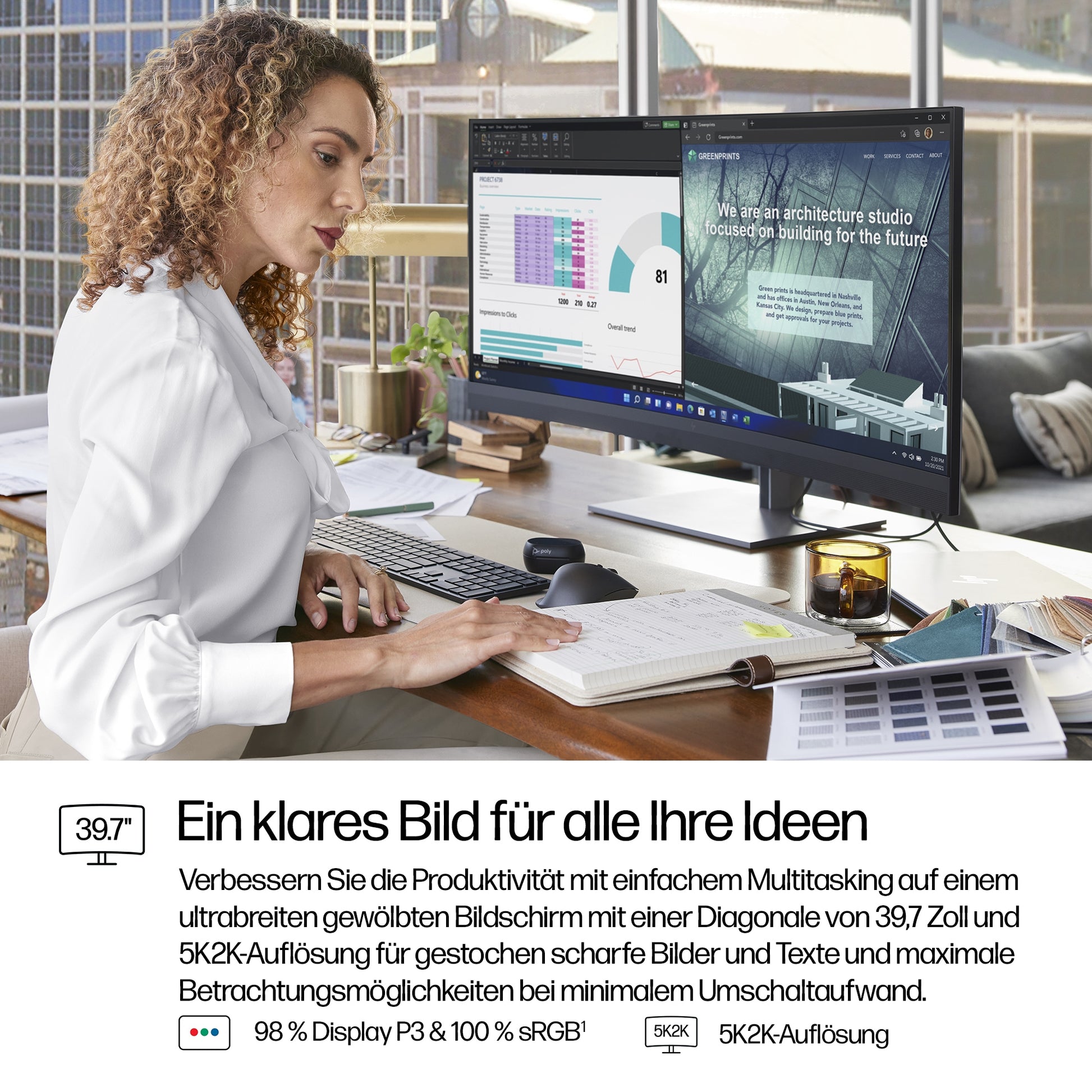 HP Series 7 Pro 740pm – Monitor, 39,7"