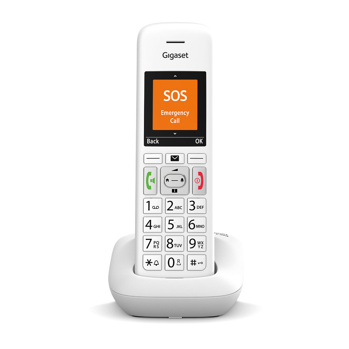 Gigaset E390 HX – WLAN-Telefon (Handgerät), inkl. Ladeschale, Silber