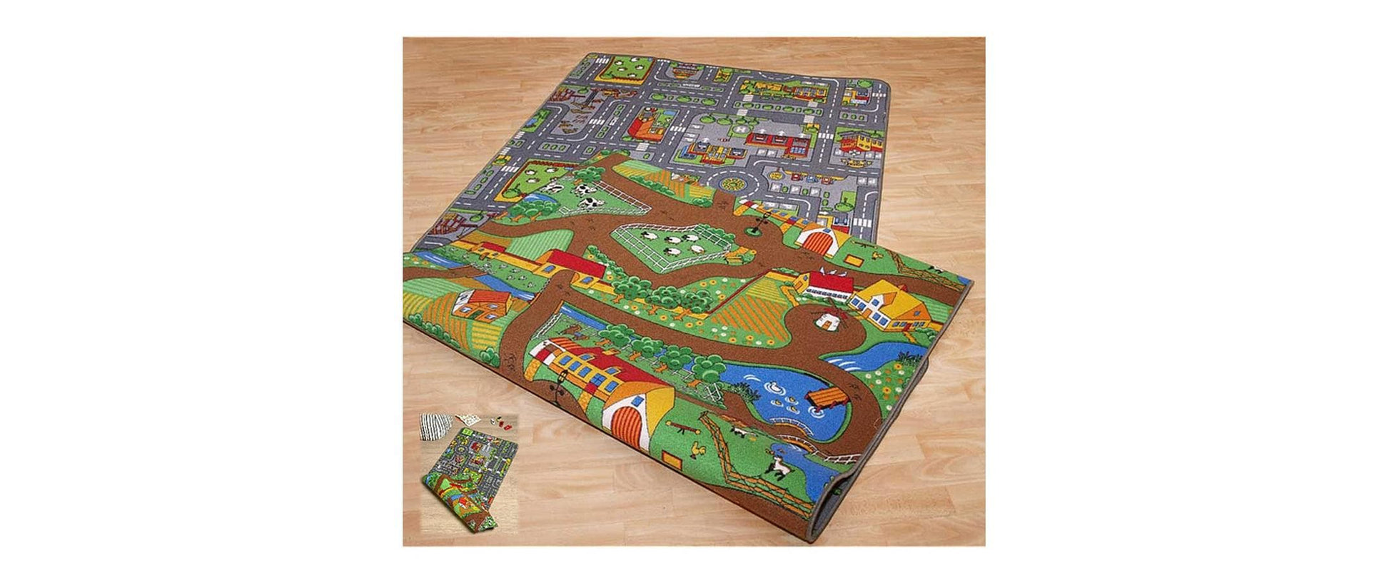 Vedes Wendeteppich zum Spielen – 100 × 190 cm – Polyamid – Mehrfarbig – ab 2 Jahren