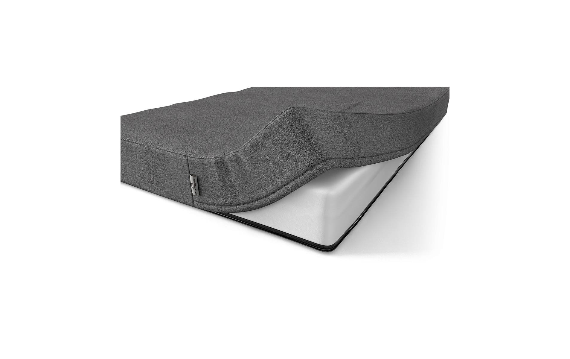Knuffelwuff Lenie XXL Hundekissen – 120 × 72 cm, Bezug waschbar bei 95 °C, grau