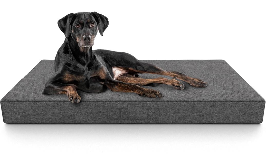 Knuffelwuff Lenie XXL Hundekissen – 120 × 72 cm, Bezug waschbar bei 95 °C, grau