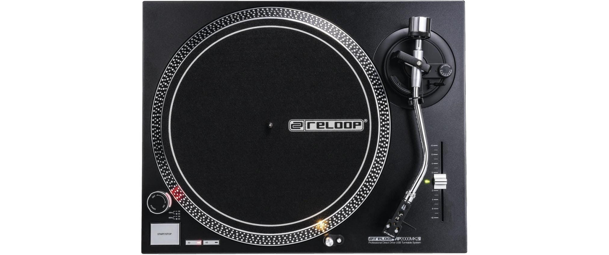 Reloop RP-2000 USB MKII – Plattenspieler (Direktantrieb), Phono-Vorverstärker, 33⅓/45 U/min – Schwarz