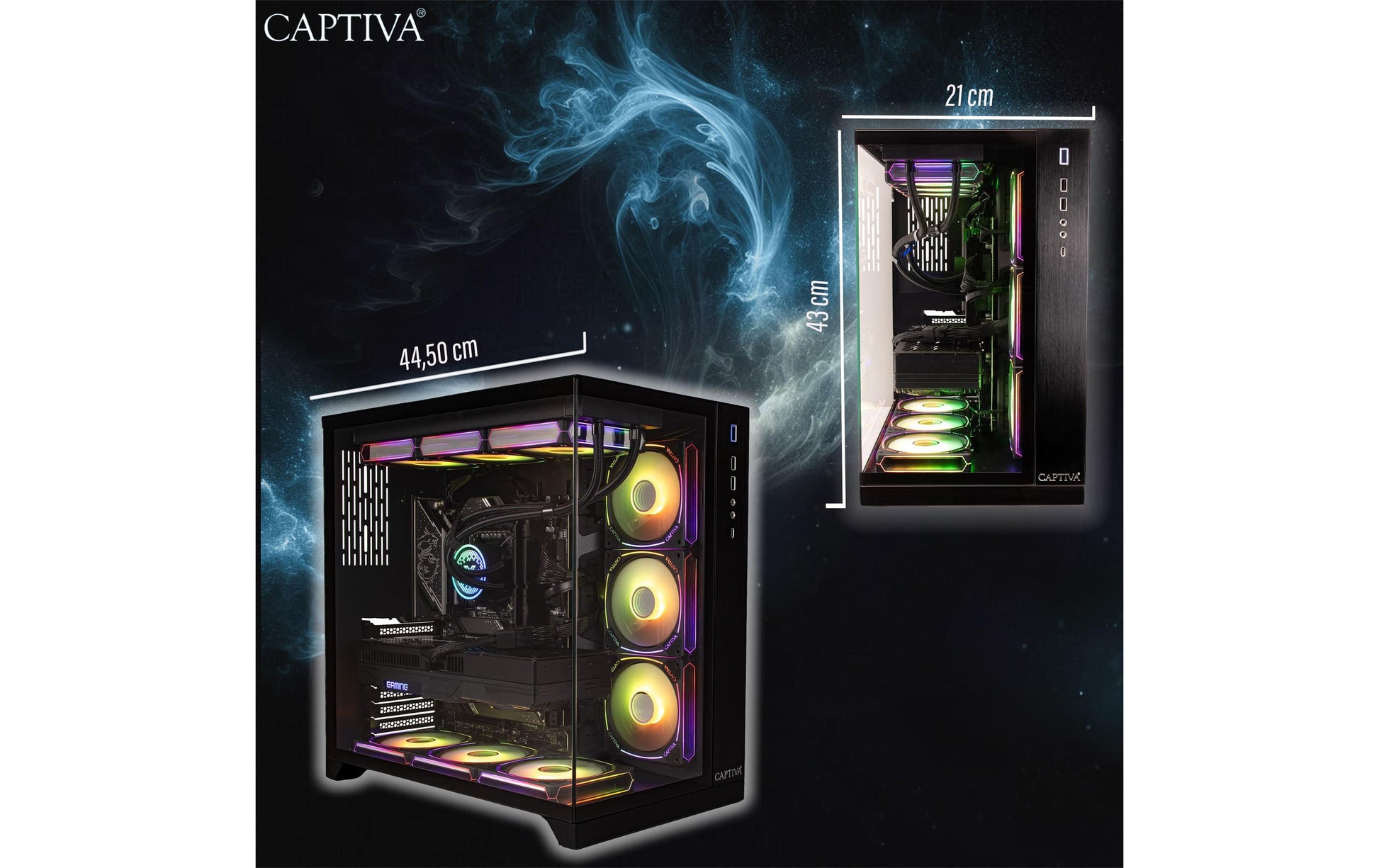 Captiva R89-724 Tower – AMD Ryzen 7 9800X3D, 64 GB RAM, 2 TB SSD, Windows 11 Home