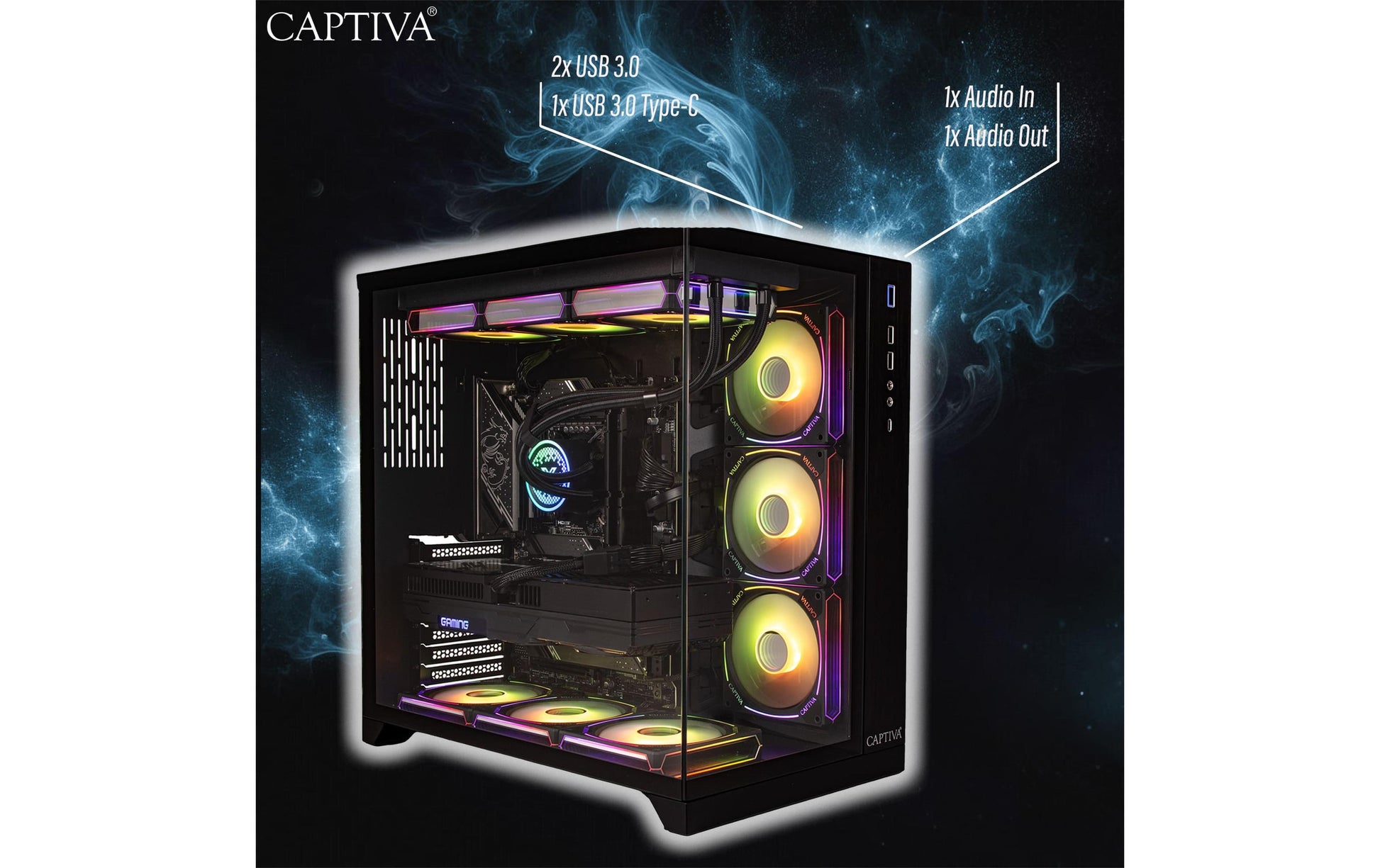 Captiva R89-724 Tower – AMD Ryzen 7 9800X3D, 64 GB RAM, 2 TB SSD, Windows 11 Home
