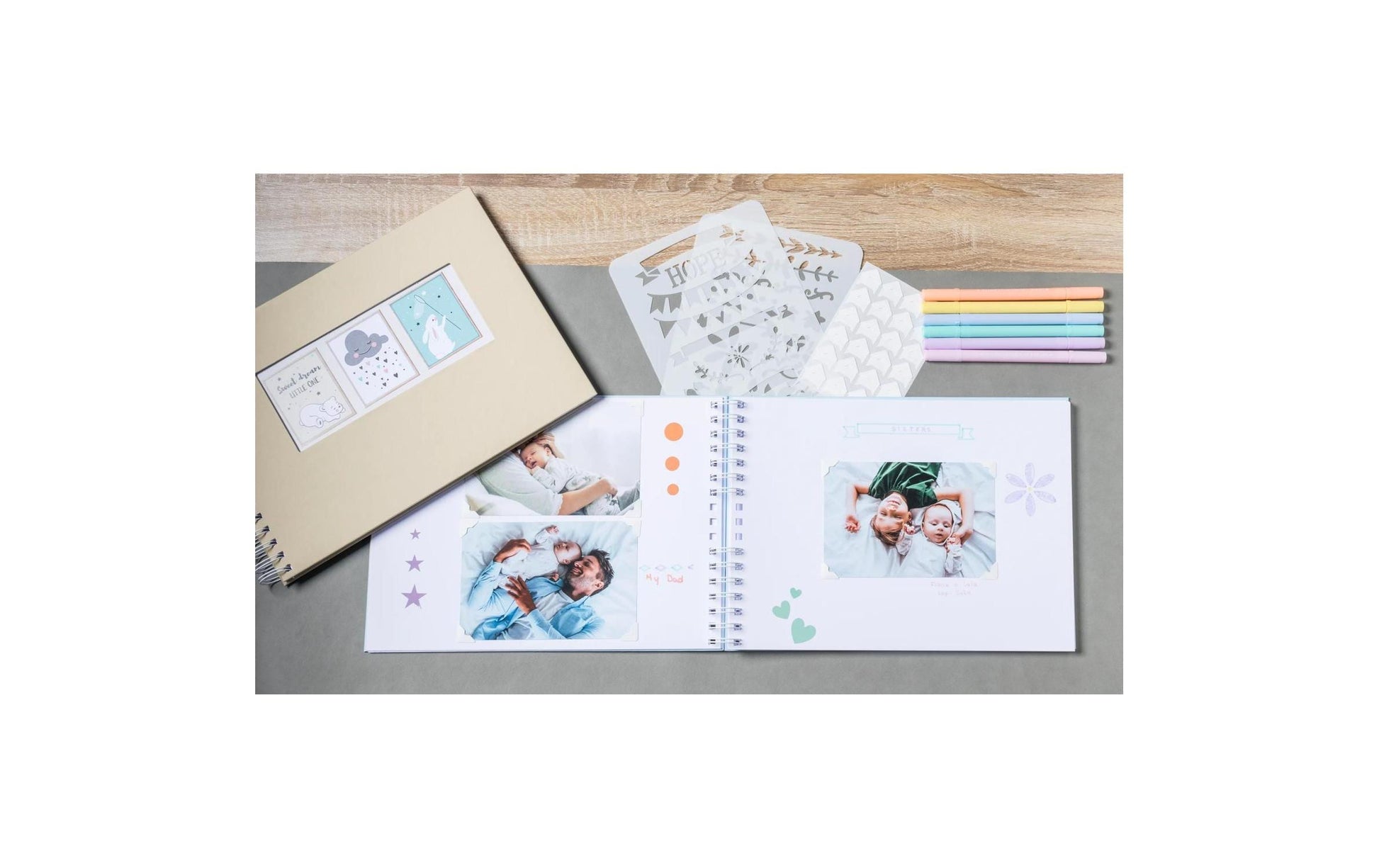Exacompta Fotoalbum – für 320 × 220 mm, hellblau, Papier