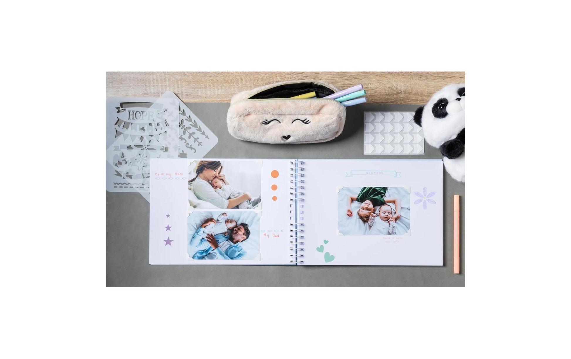 Exacompta Fotoalbum – für 320 × 220 mm, hellblau, Papier