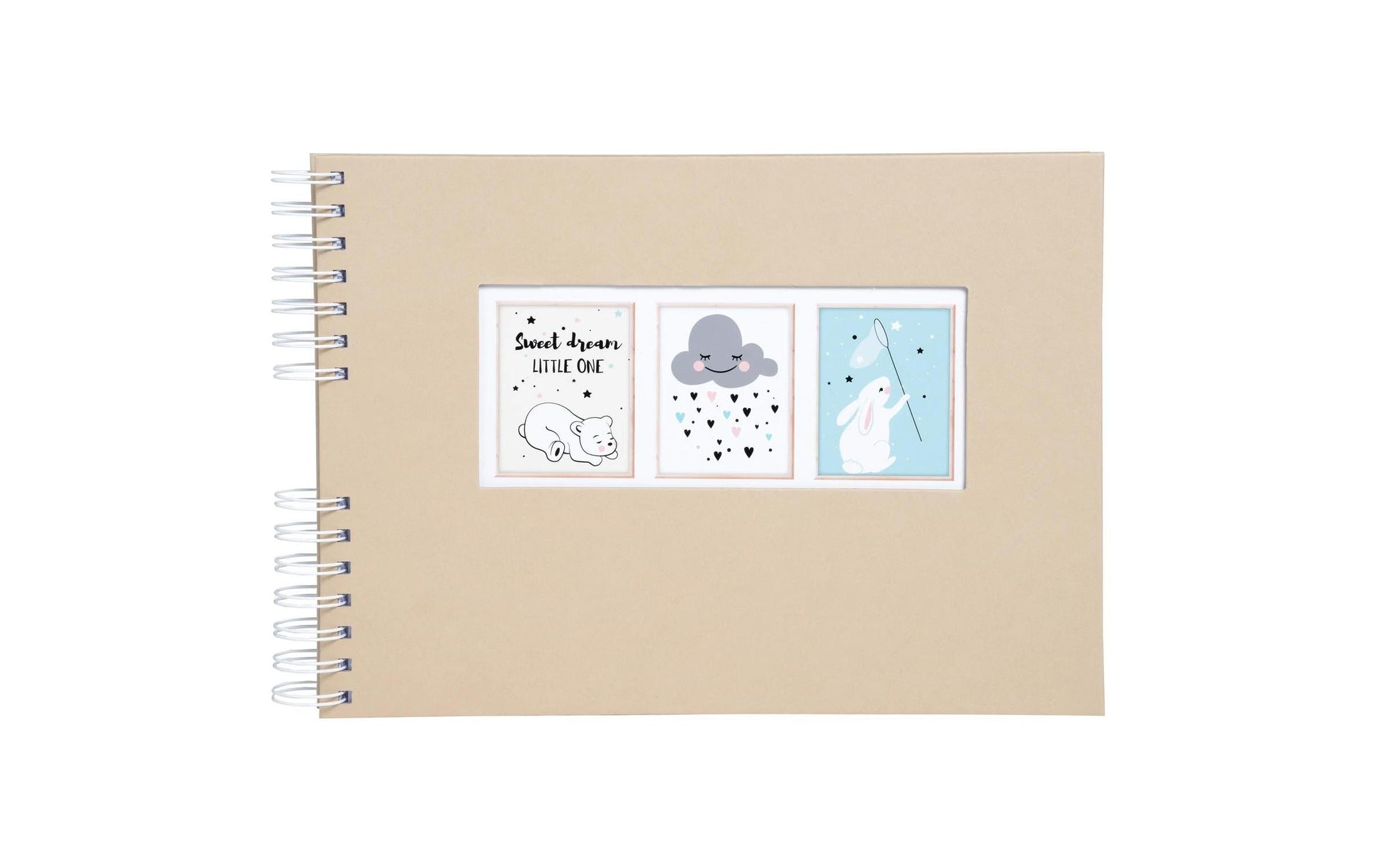 Exacompta Fotoalbum – beige, mit Spiralbindung, Papier, 320 × 220 mm