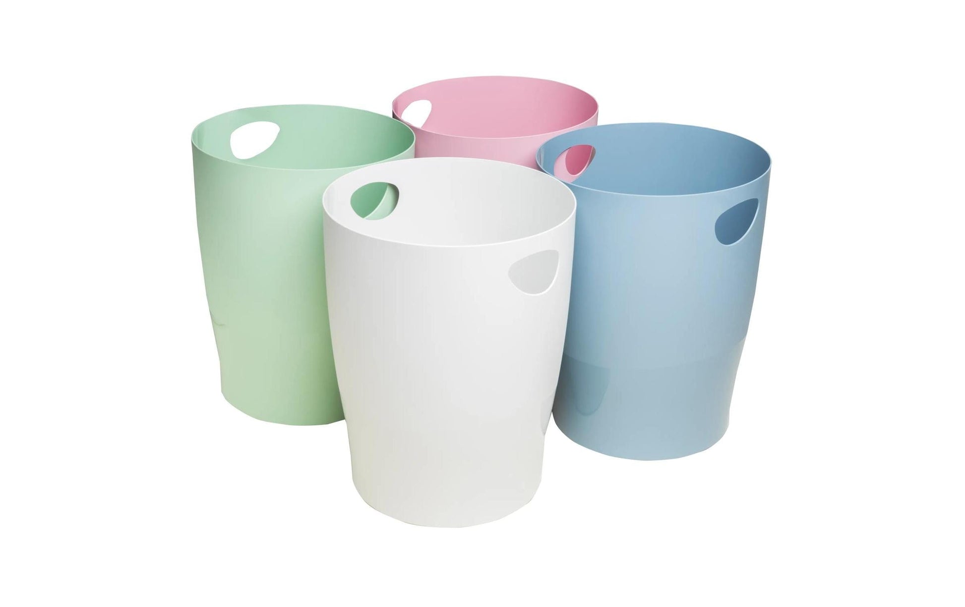 Exacompta Papierkorb ECOBIN AutentiK – 15 l – Recycling-Kunststoff, rund – Blaugrau