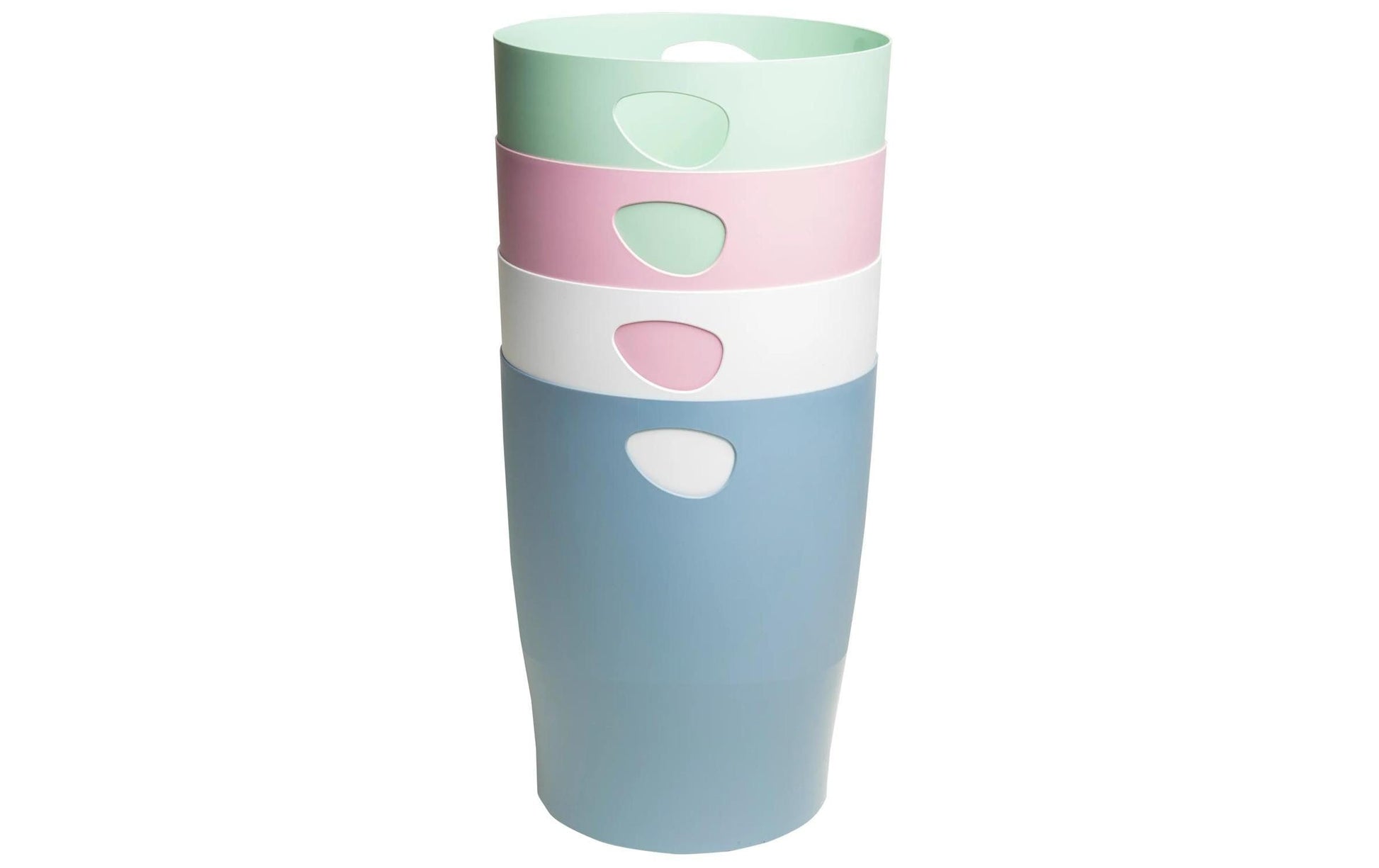 Exacompta Papierkorb ECOBIN AutentiK – 15 l – Recycling-Kunststoff, rund – Blaugrau